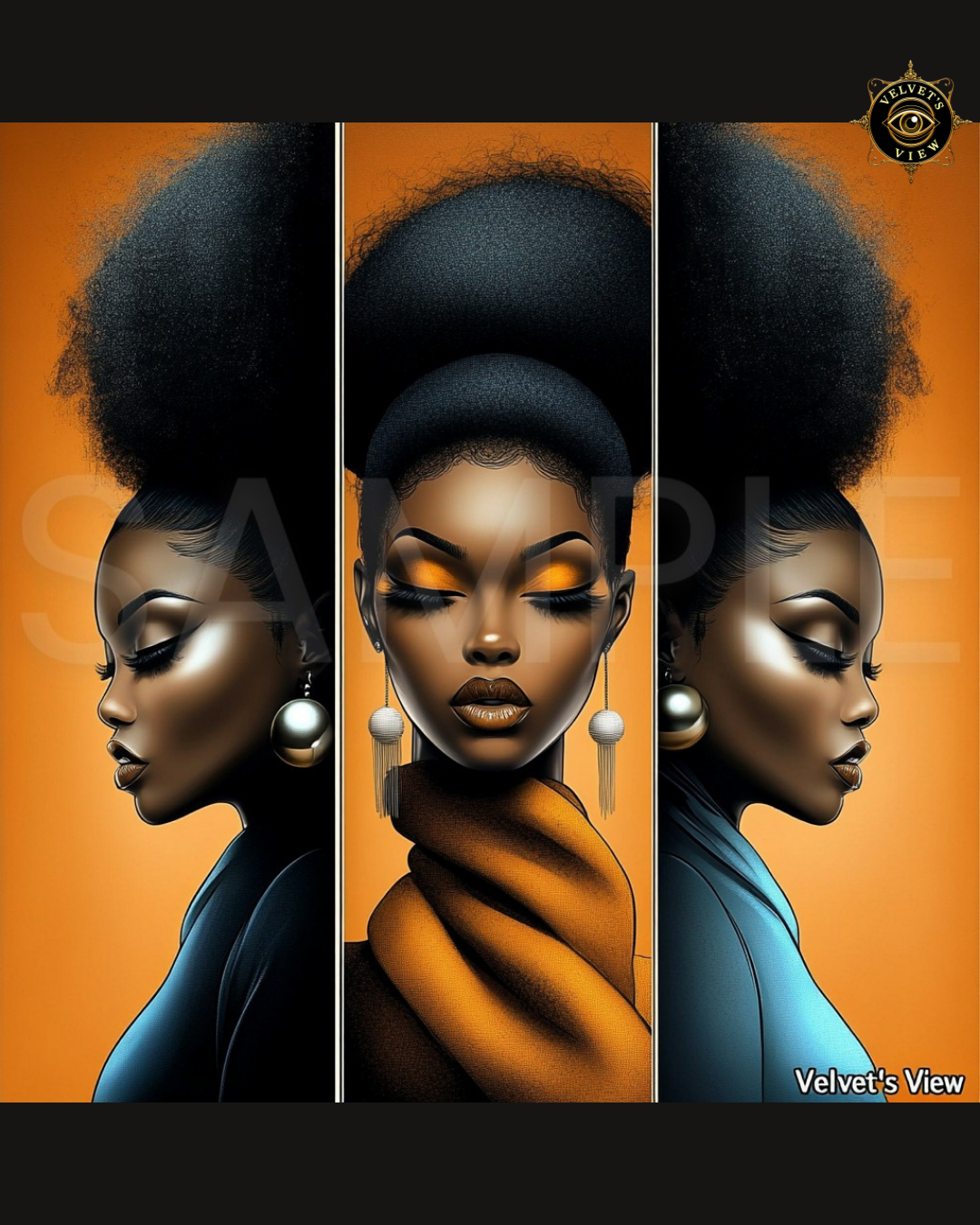 Ethereal Essence: Stunning Black Girl Art Prints for Empowerment and Elegance 1010