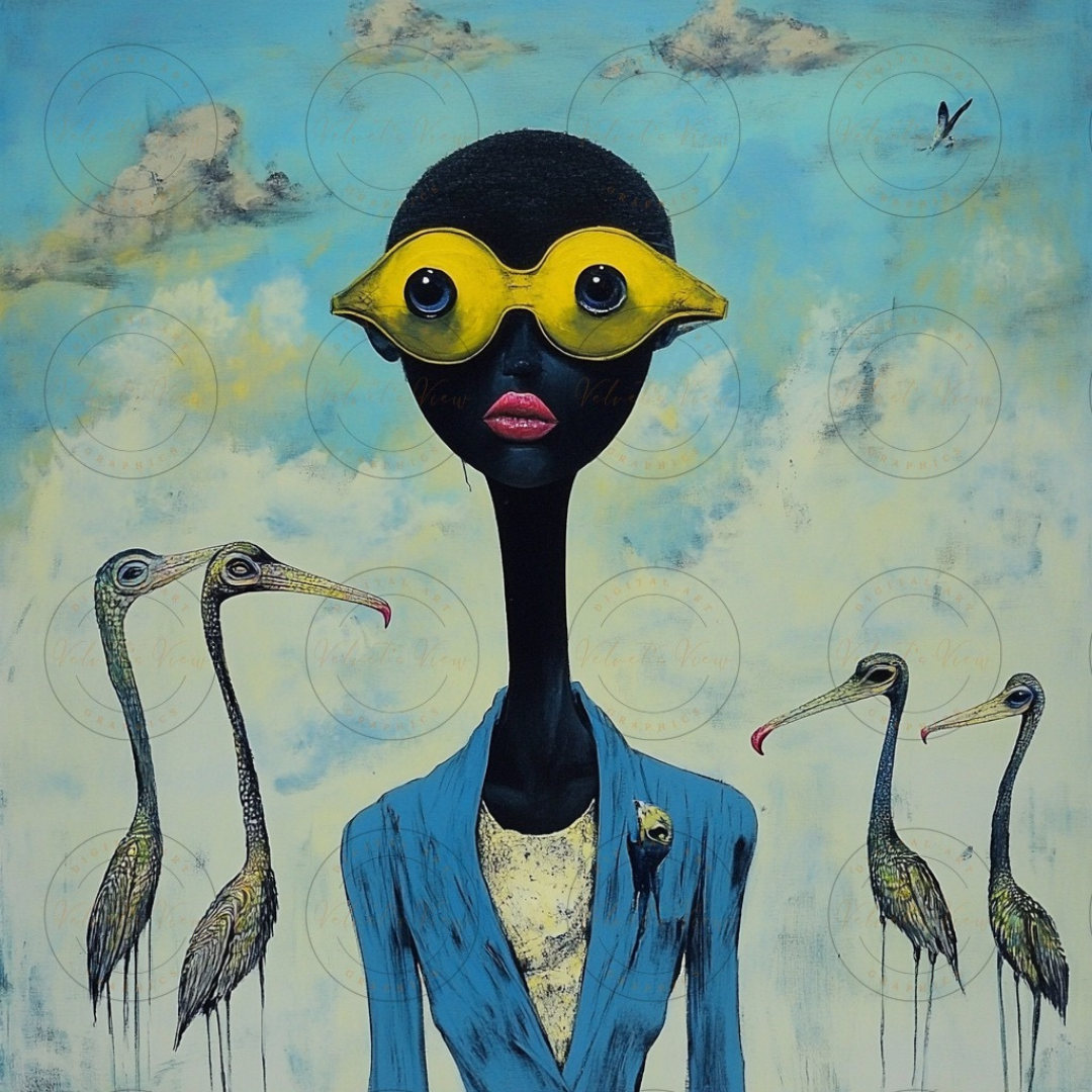 Black Girl Art - Velvets View Digital Art - Birds of Whimsy Collection 613