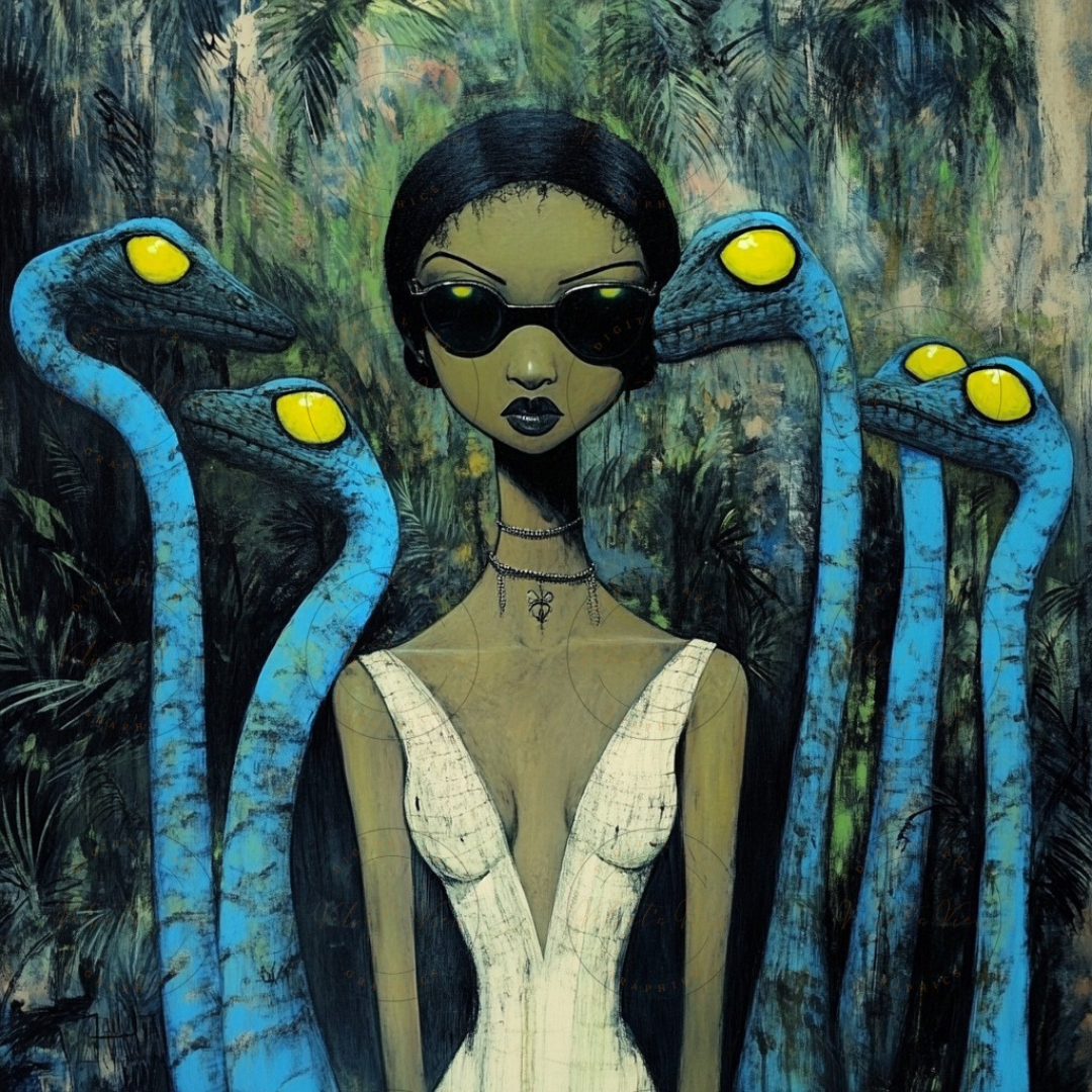 Black Girl Art - Velvets View Digital Art - Birds of Whimsy Collection 611