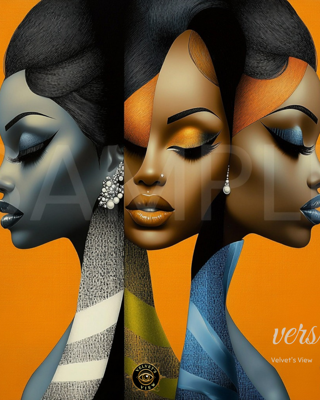 Ethereal Essence: Stunning Black Girl Art Prints for Empowerment and Elegance 1014