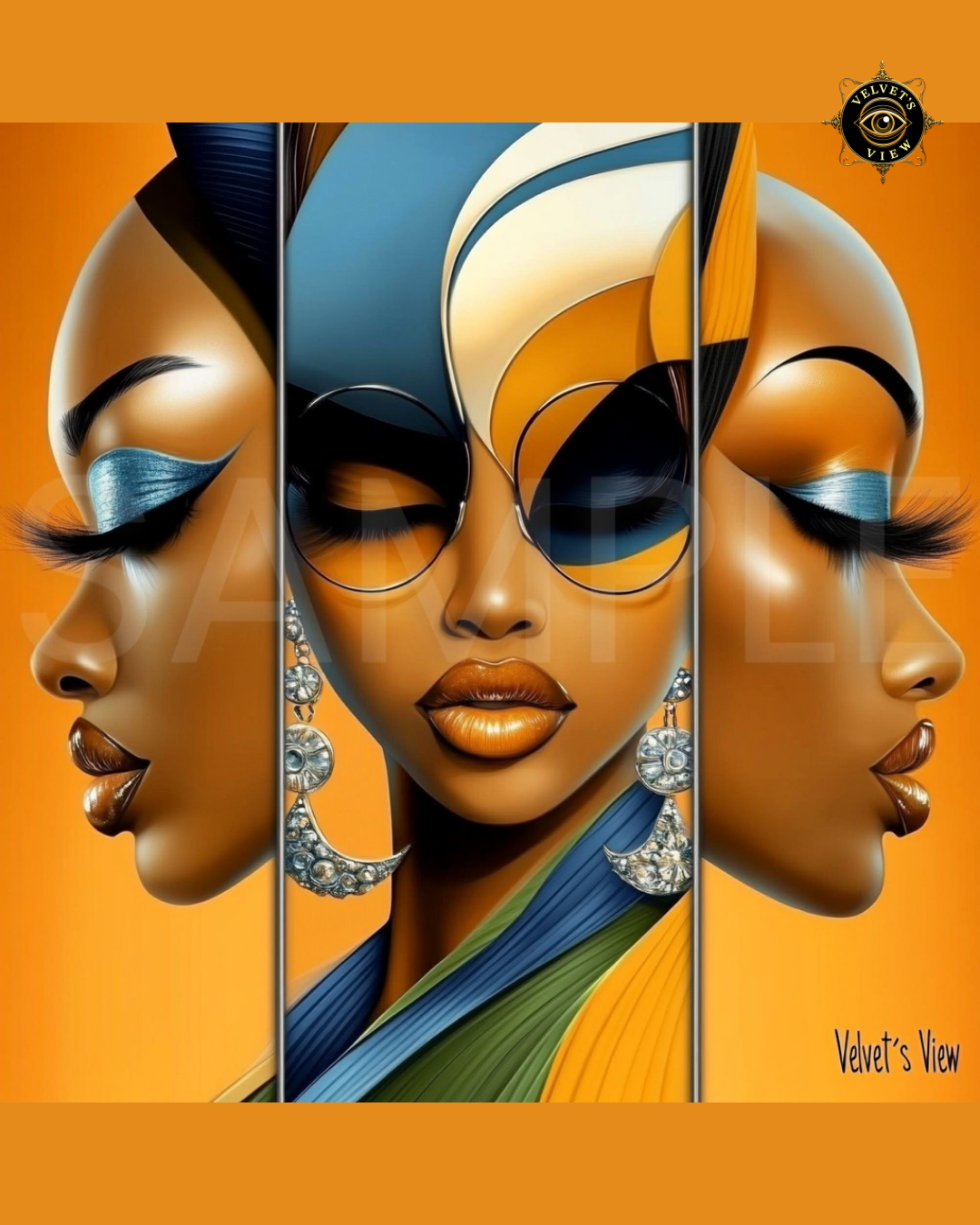 Ethereal Essence: Stunning Black Girl Art Prints for Empowerment and Elegance 1015