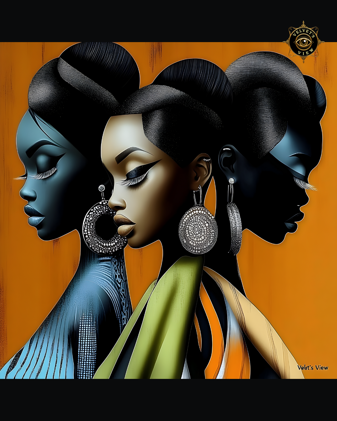 Ethereal Essence: Stunning Black Girl Art Prints for Empowerment and Elegance 1016