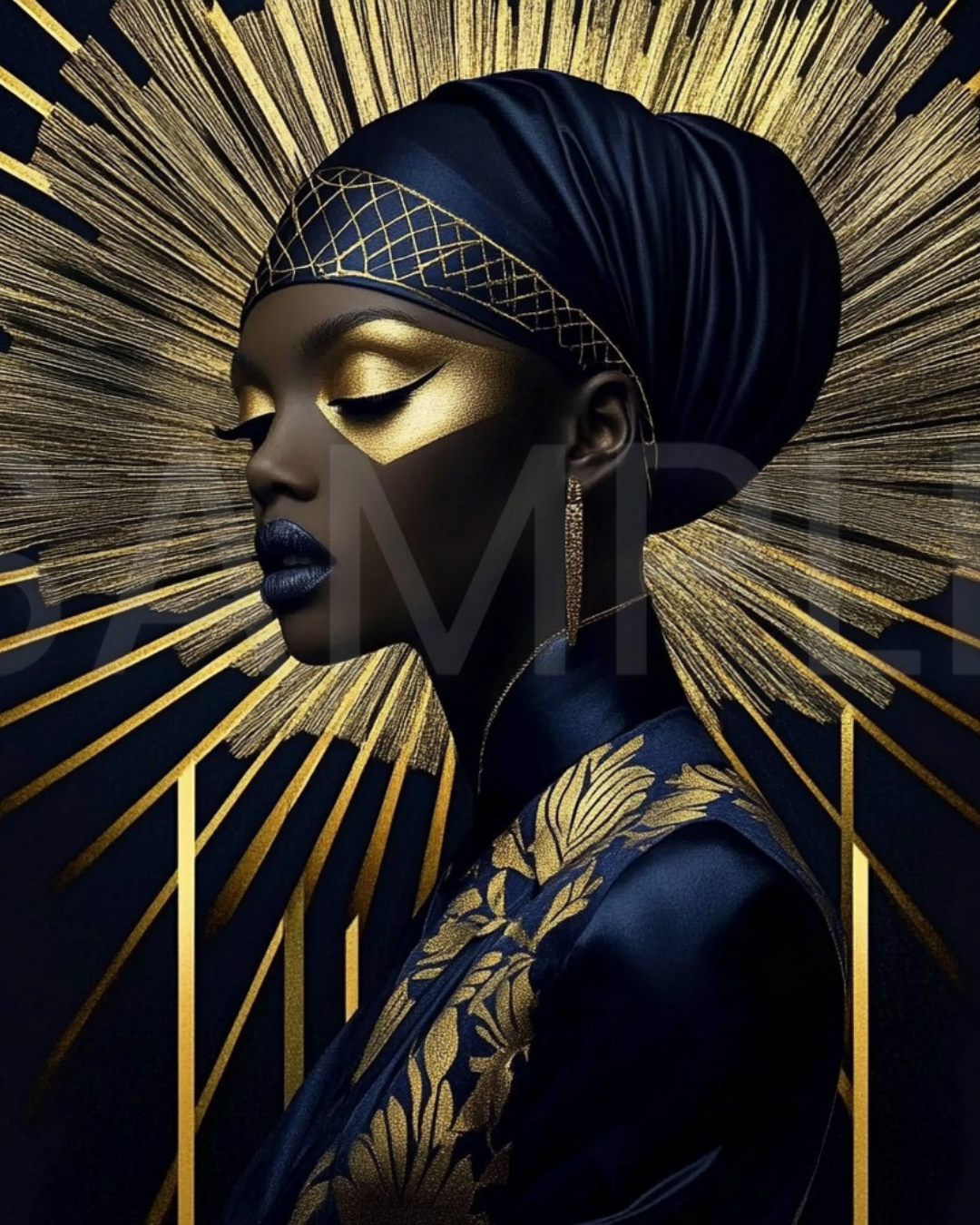 Ethereal Noir: The Divine Essence of Black Beauty - 1615870