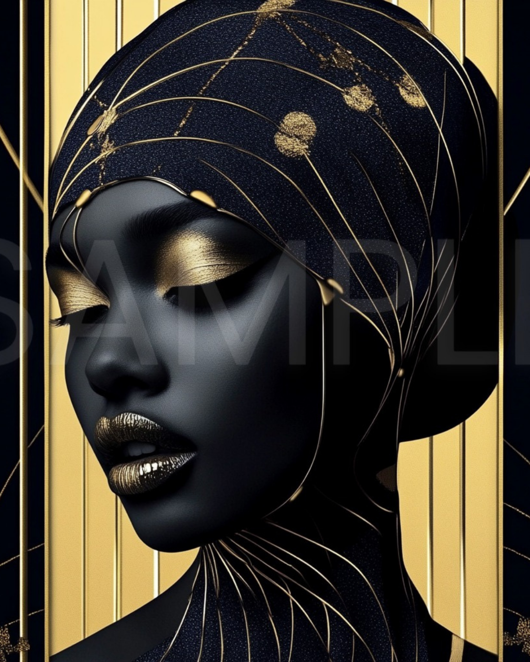 Ethereal Noir: The Divine Essence of Black Beauty - 1615326