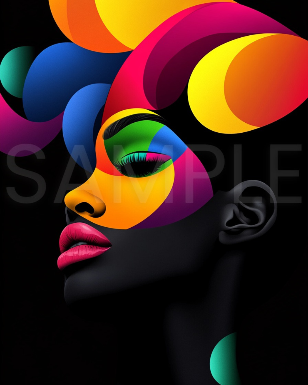 Bold African American Woman Digital Art – Afrocentric Wall Prints by Velvet’s View - 2a8m15