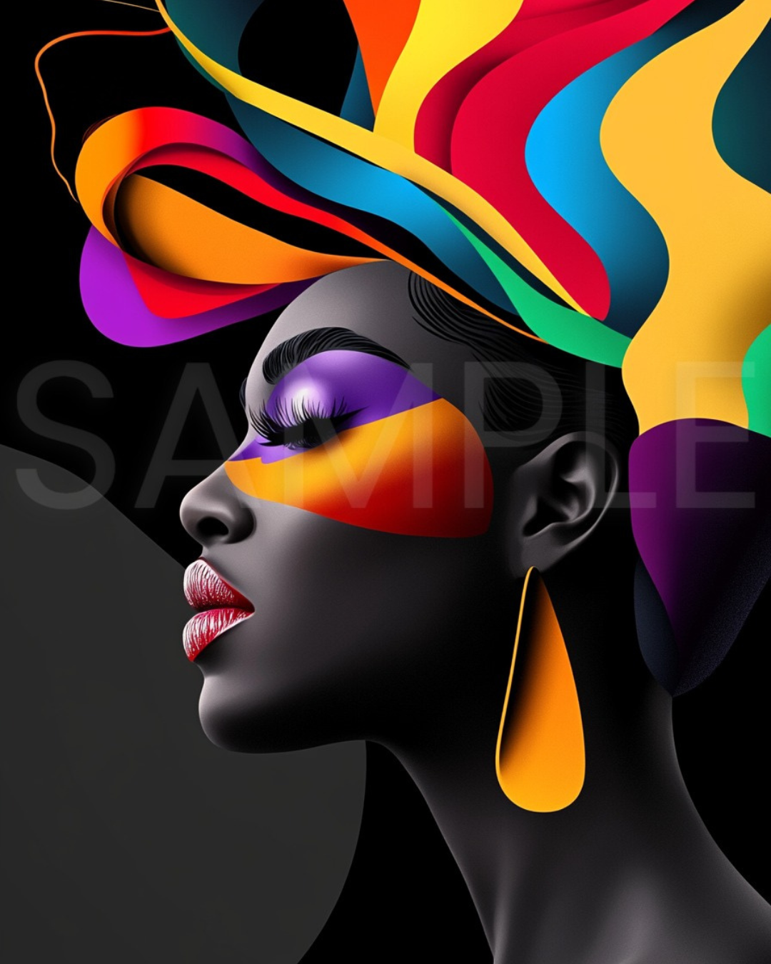 Bold African American Woman Digital Art – Afrocentric Wall Prints by Velvet’s View -51229529
