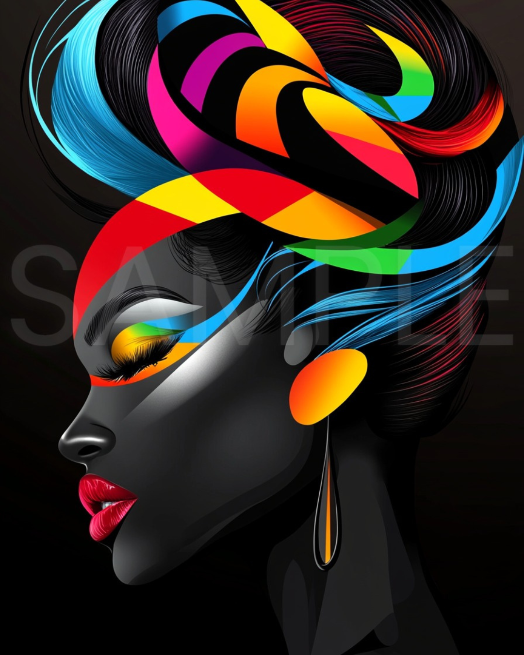 Bold African American Woman Digital Art – Afrocentric Wall Prints by Velvet’s View -512212347