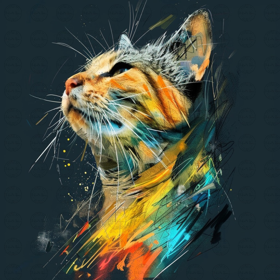 Black Girl Art - Velvet's View Digital Art - Whimsical Jungle Retreat: Enchanted Cat Abode