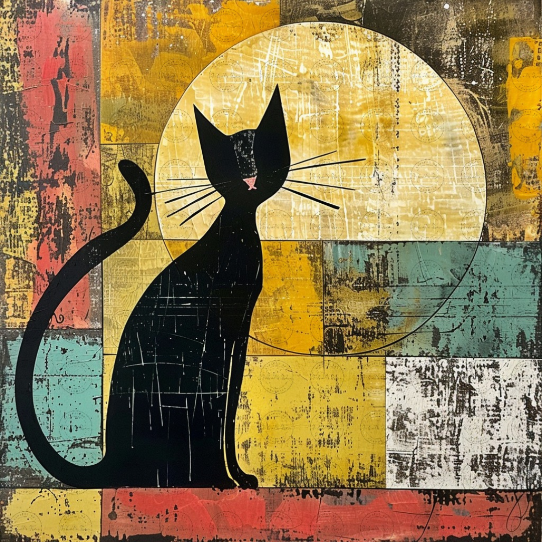 Black Girl Art - Velvet's View Digital Art - Whimsical Jungle Retreat: Enchanted Cat Abode