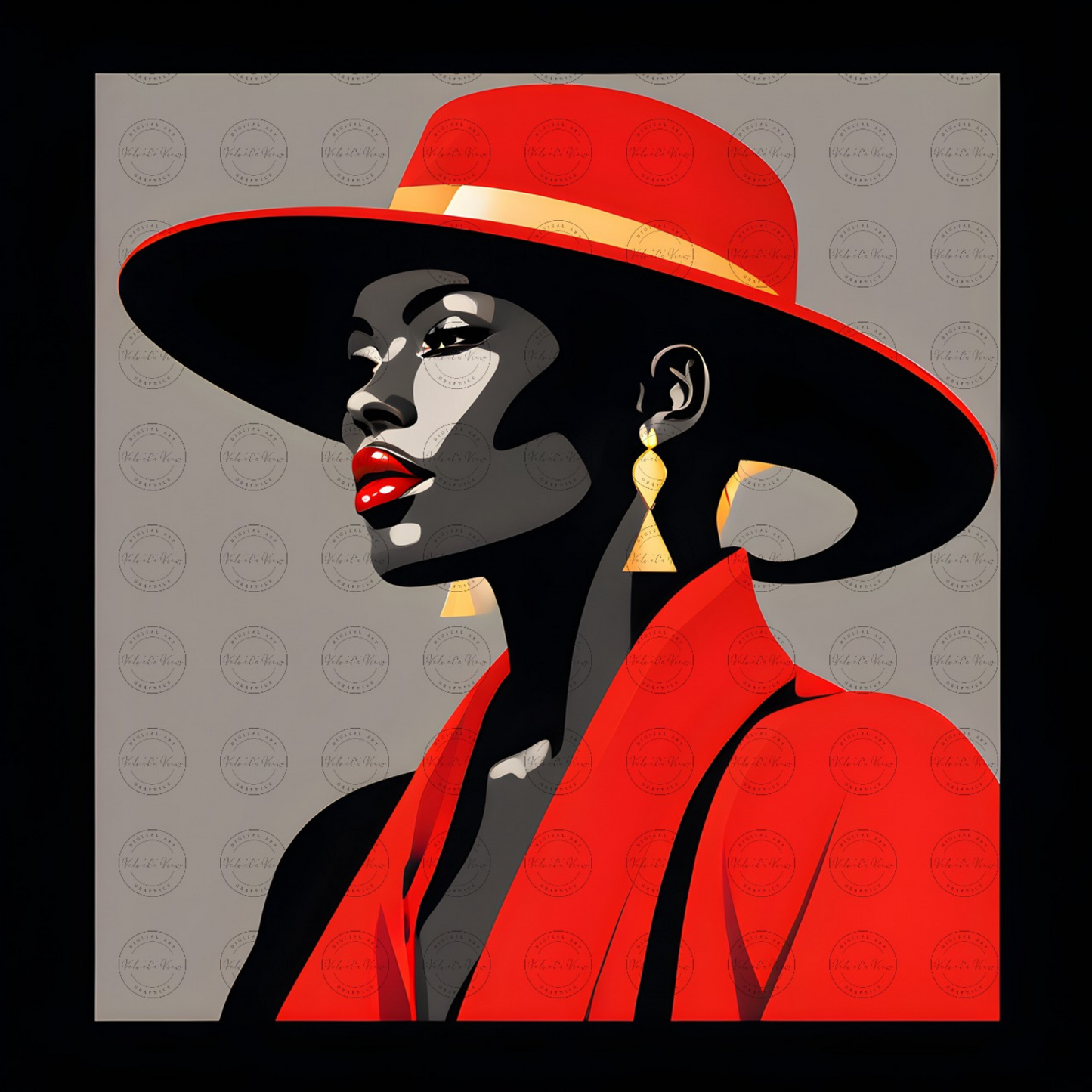 Digital Art - Contours of Elegance: The Bold and Beautiful - #2014