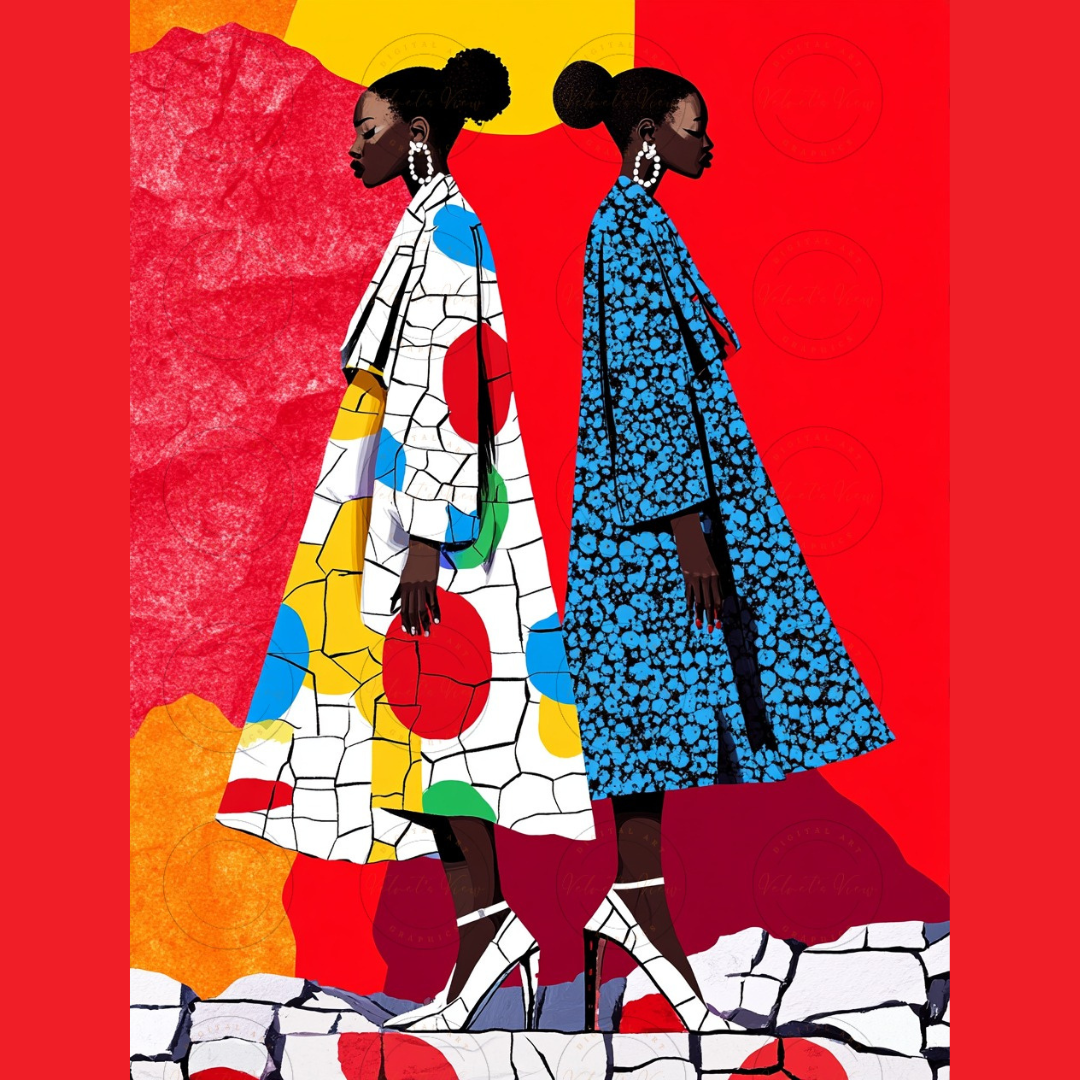Black Girl Art - Velvets View Digital Art - Vibrant Silhouettes - Celebrating African Heritage 471