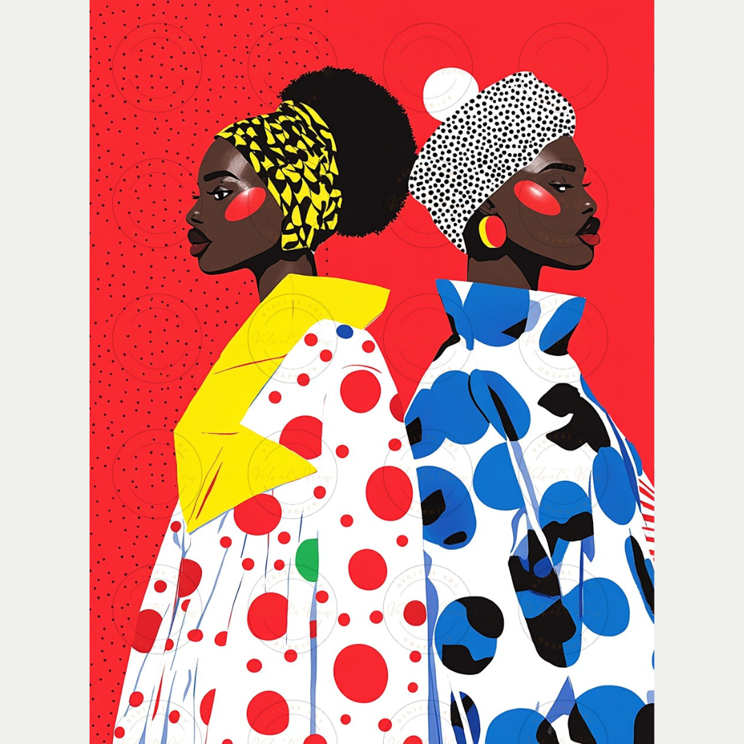 Black Girl Art - Velvets View Digital Art - Vibrant Silhouettes - Celebrating African Heritage 472