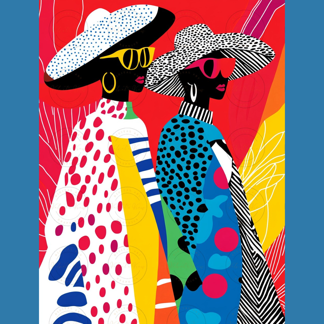 Black Girl Art - Velvets View Digital Art - Vibrant Silhouettes - Celebrating African Heritage 473