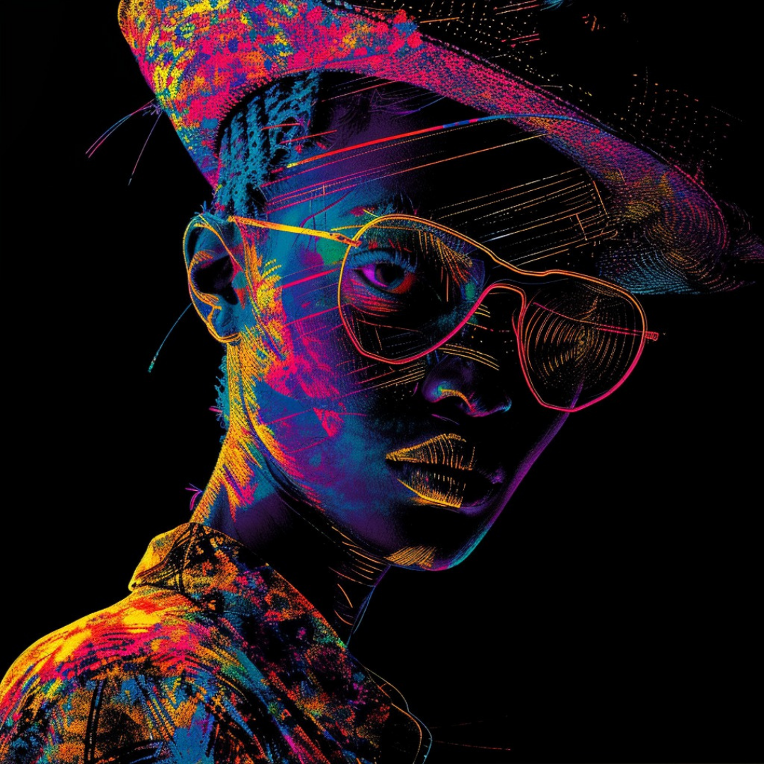 Black Girl Art - Velvets View Digital Art - Radiant Glows - The Neon Reverie Collection 320