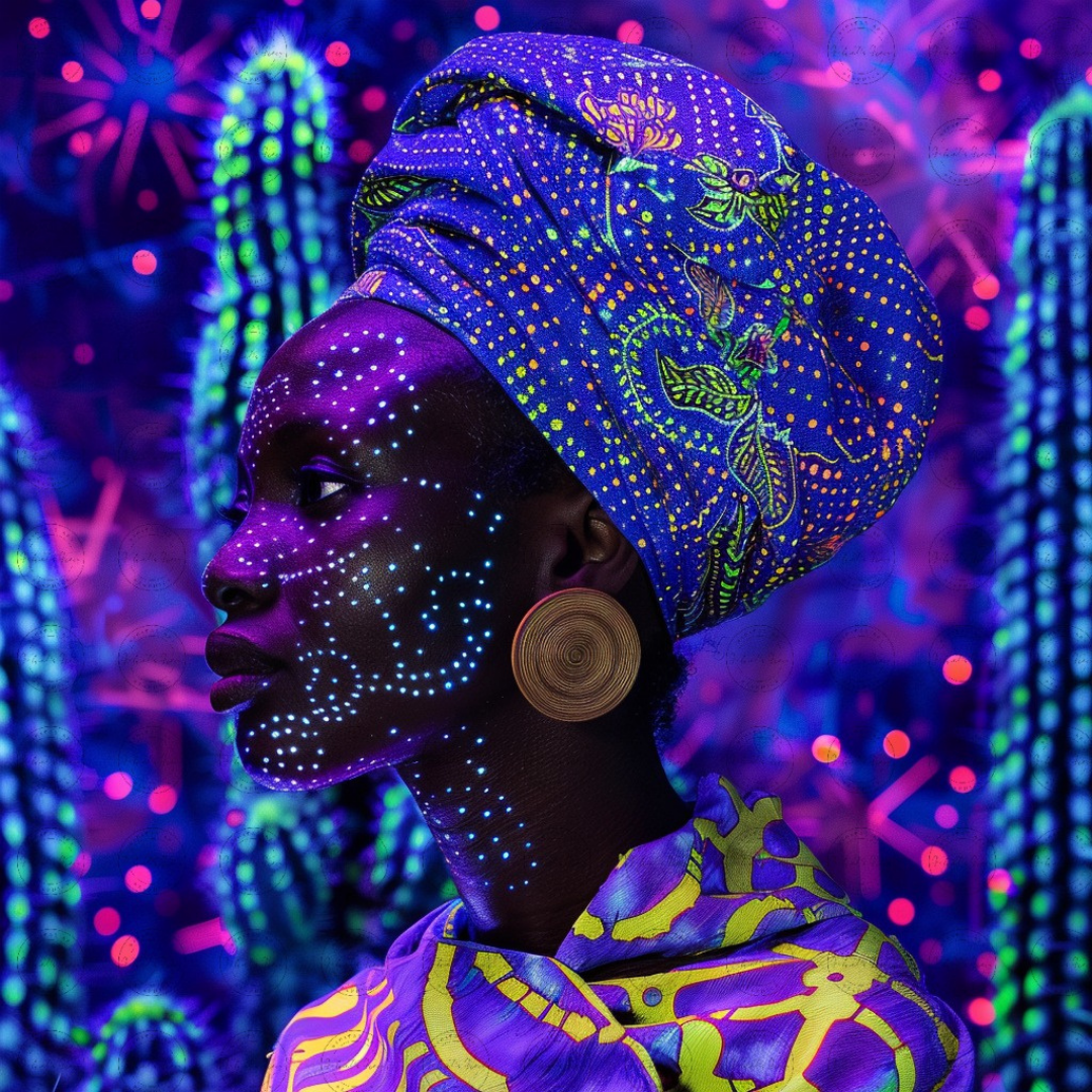 Black Girl Art - Velvets View Digital Art - Radiant Glows - The Neon Reverie Collection 329