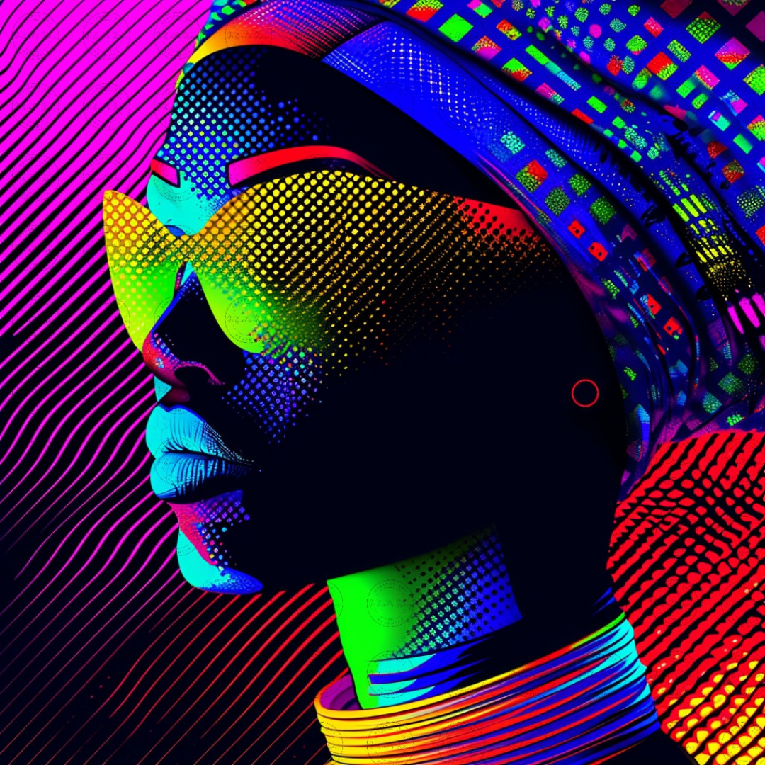 Black Girl Art - Velvets View Digital Art - Radiant Glows - The Neon Reverie Collection 322