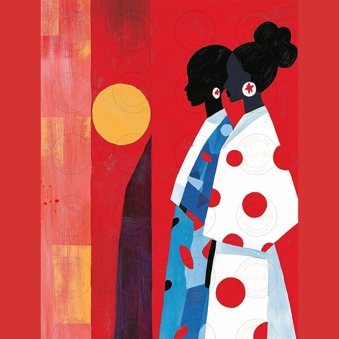 Black Girl Art - Velvets View Digital Art - Vibrant Silhouettes - Celebrating African Heritage 476