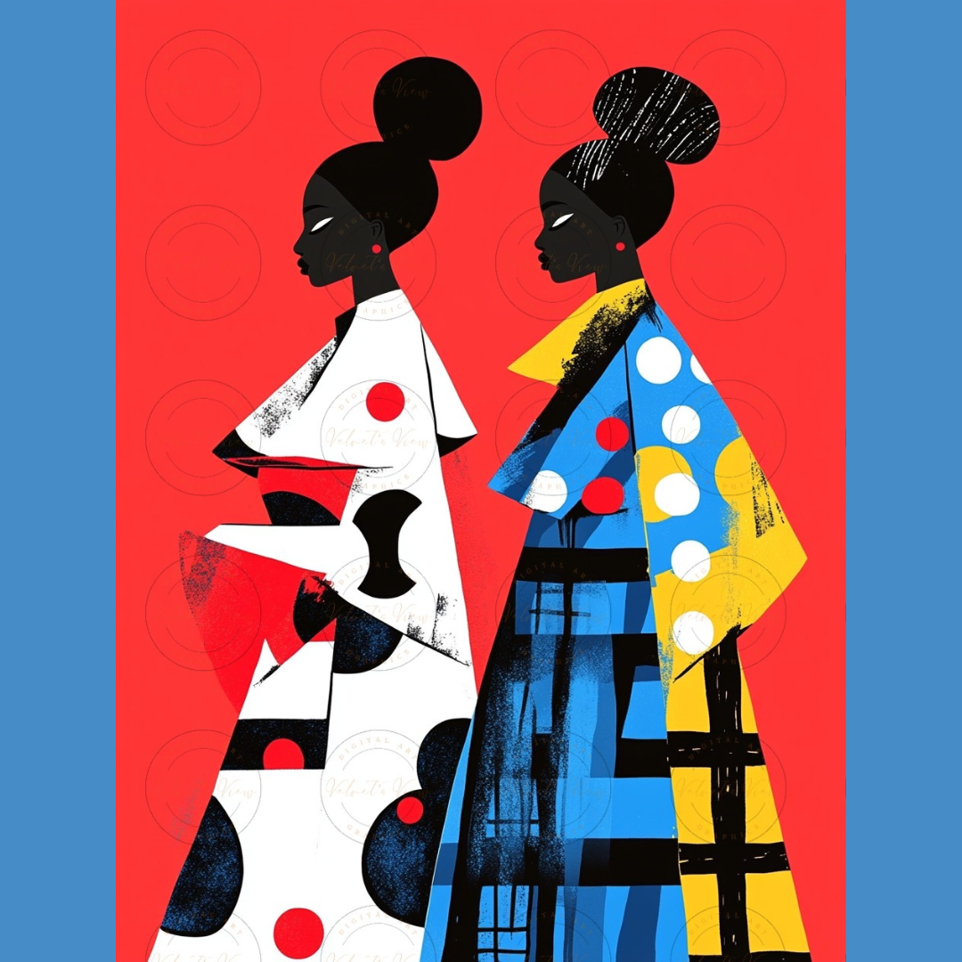 Black Girl Art - Velvets View Digital Art - Vibrant Silhouettes - Celebrating African Heritage 477