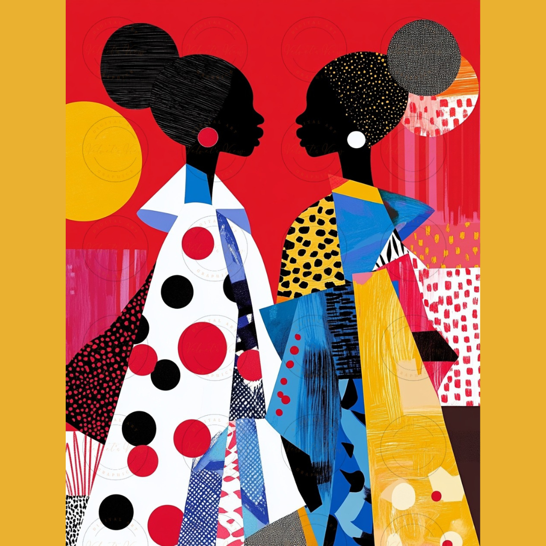 Black Girl Art - Velvets View Digital Art - Vibrant Silhouettes - Celebrating African Heritage 479