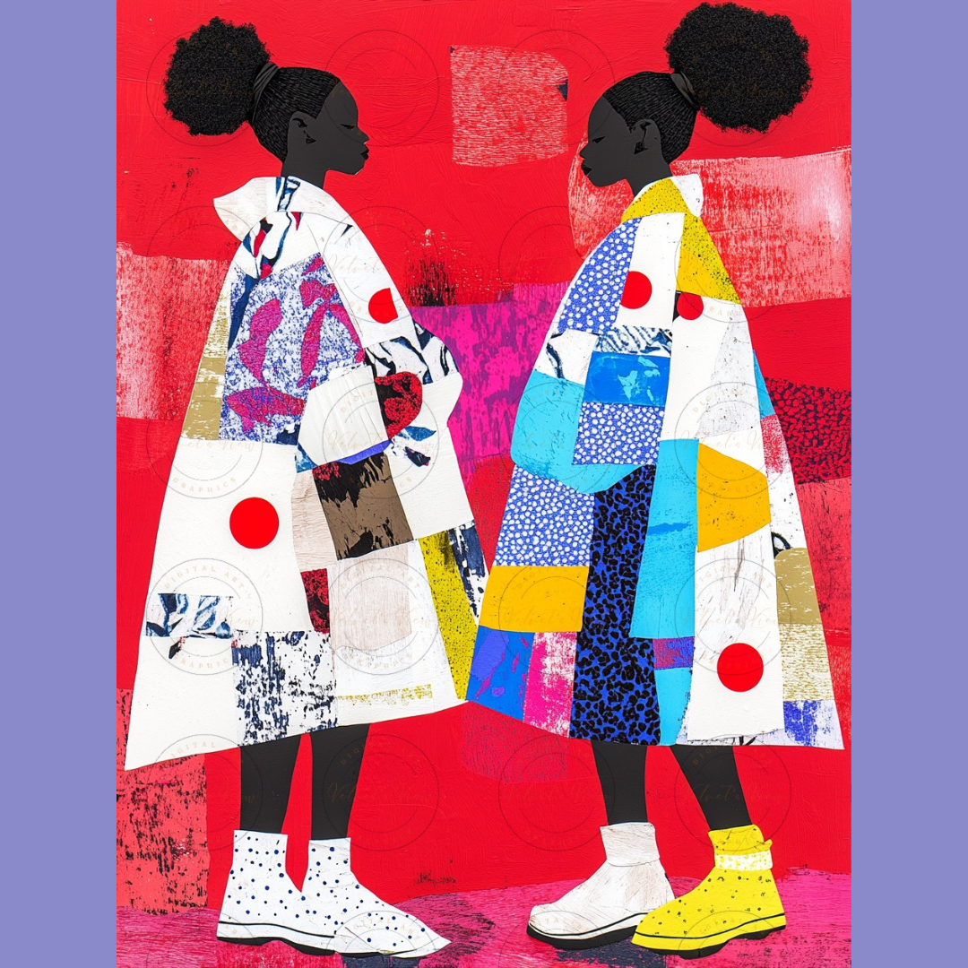 Black Girl Art - Velvets View Digital Art - Vibrant Silhouettes - Celebrating African Heritage 480