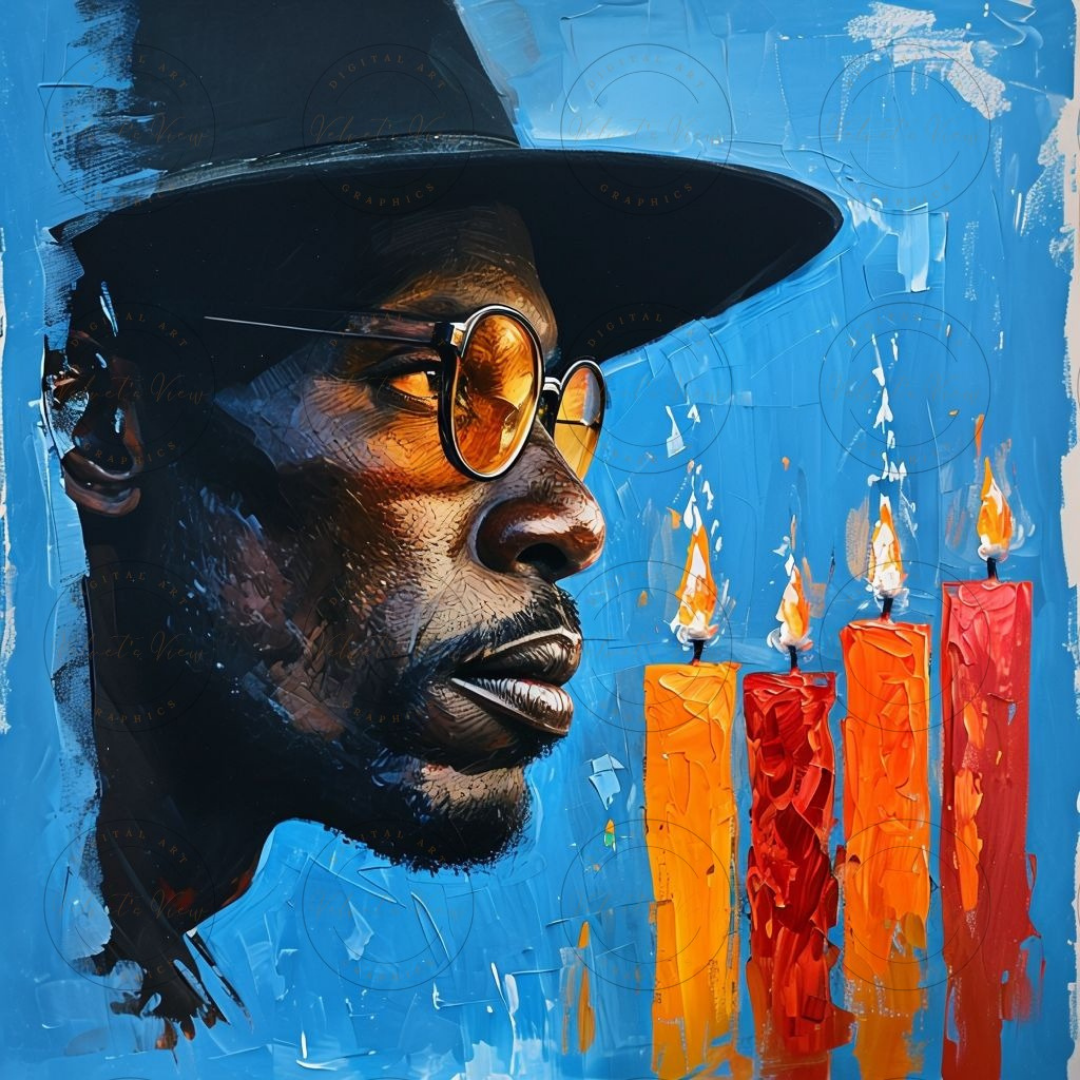 Black Girl Art - Velvet's View - Lit Reflections: The Art of Light & Thought 1000