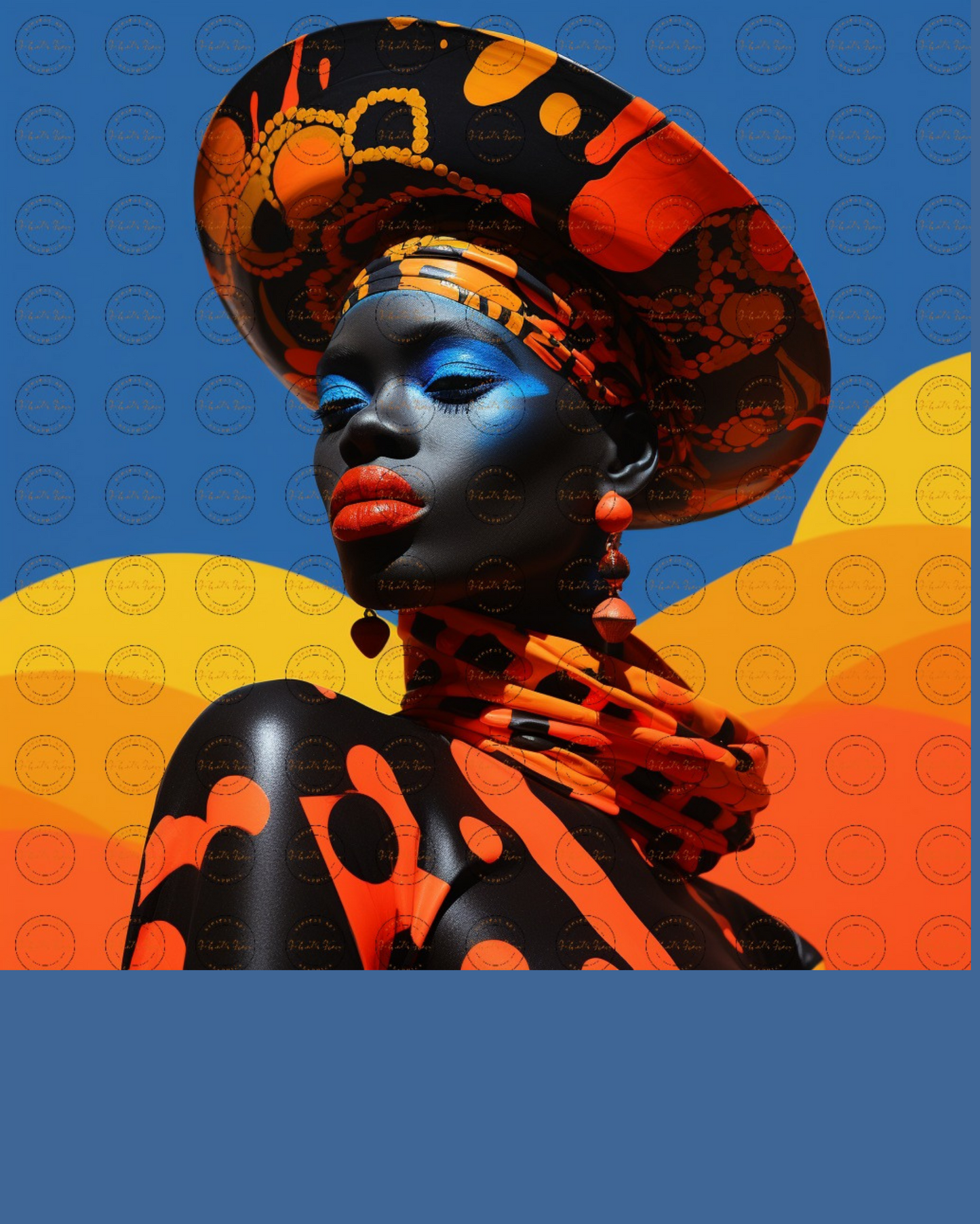 Black Girl Art – Female Digital Prints - Velvet's View – Velvet's Chromatic Elegance