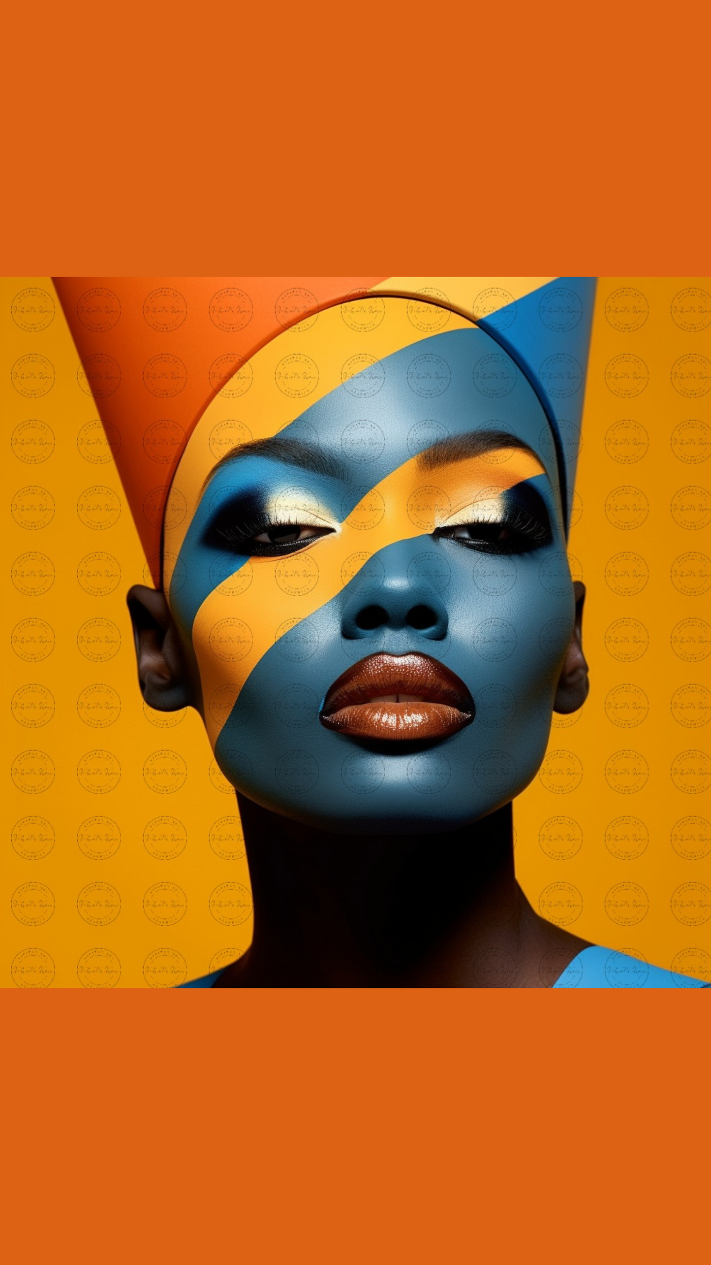 Black Girl Art – Female Digital Prints - Velvet's View – Spectrum Silhouettes - The Abstract Faces Collection