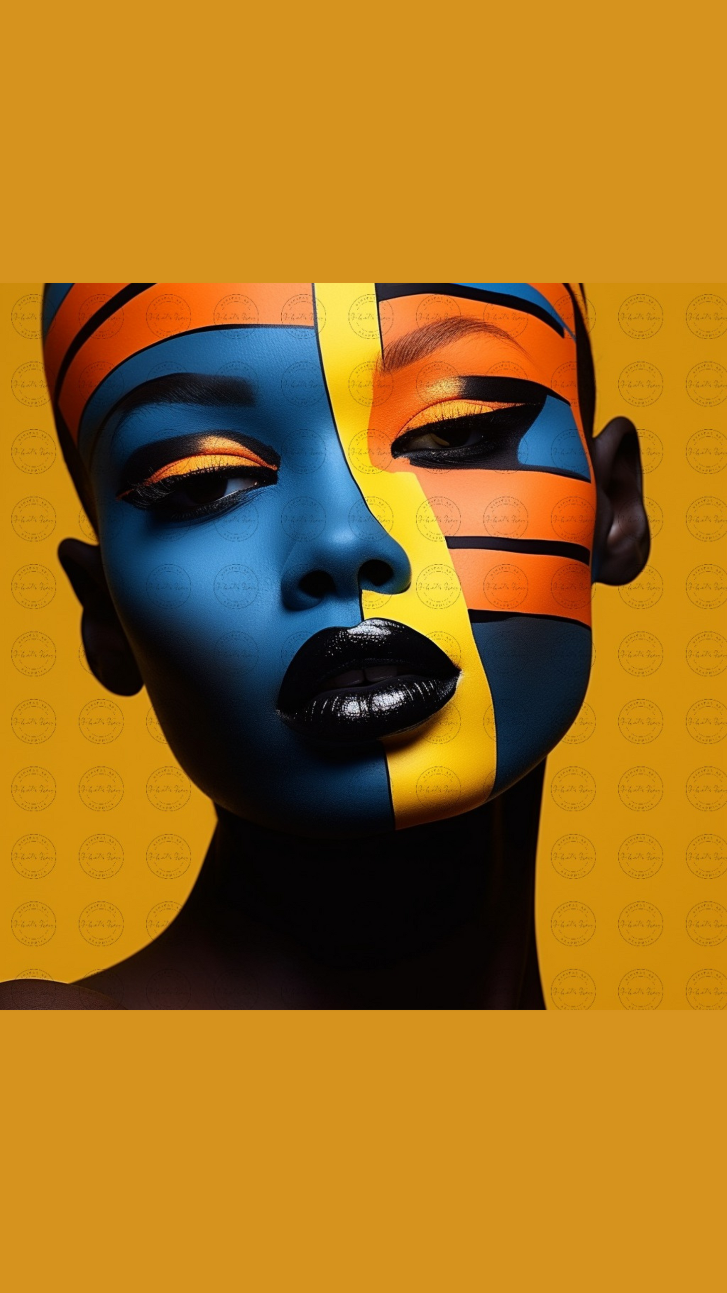 Black Girl Art – Female Digital Prints - Velvet's View – Spectrum Silhouettes - The Abstract Faces Collection