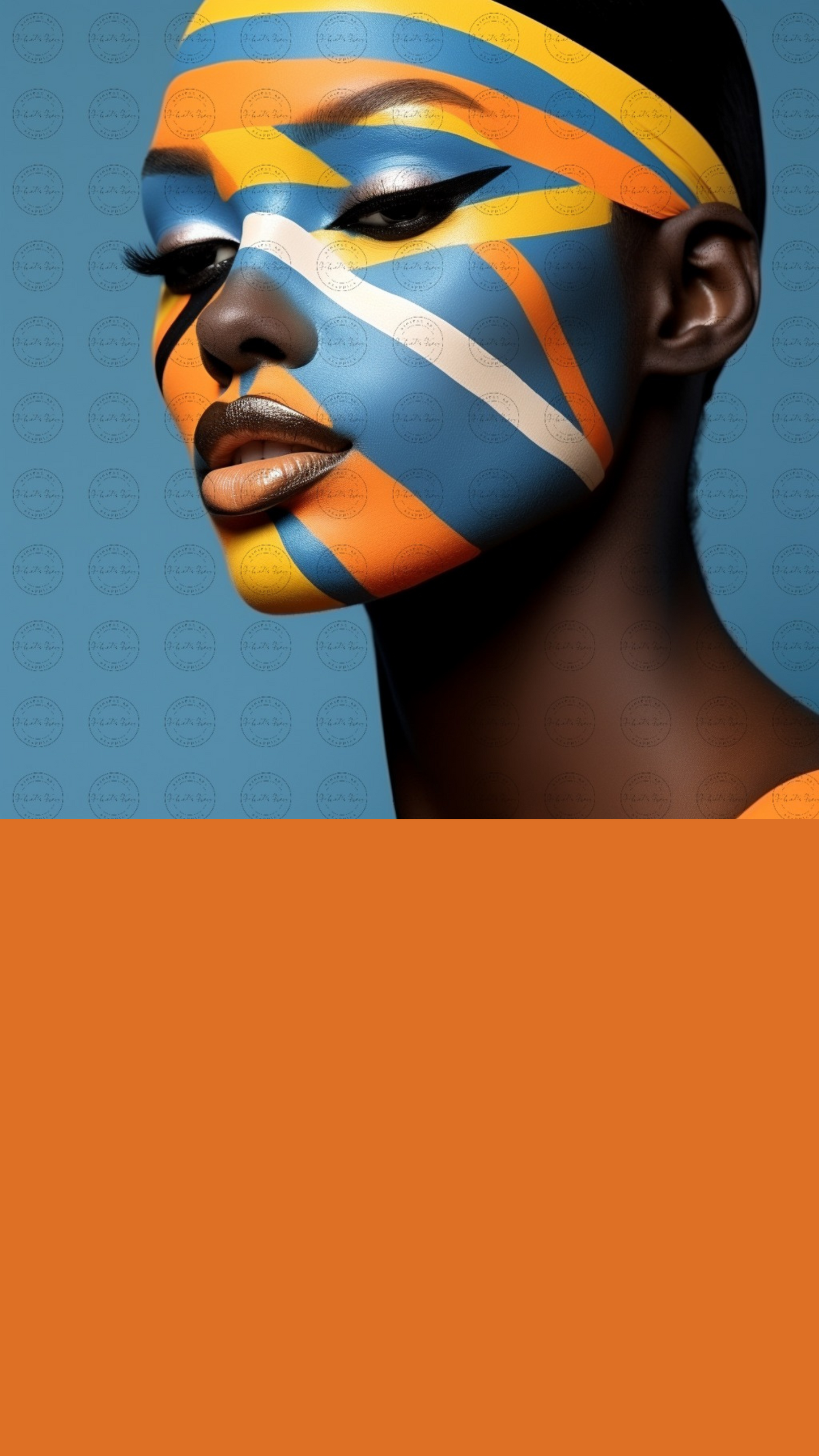 Black Girl Art – Female Digital Prints - Velvet's View – Spectrum Silhouettes - The Abstract Faces Collection