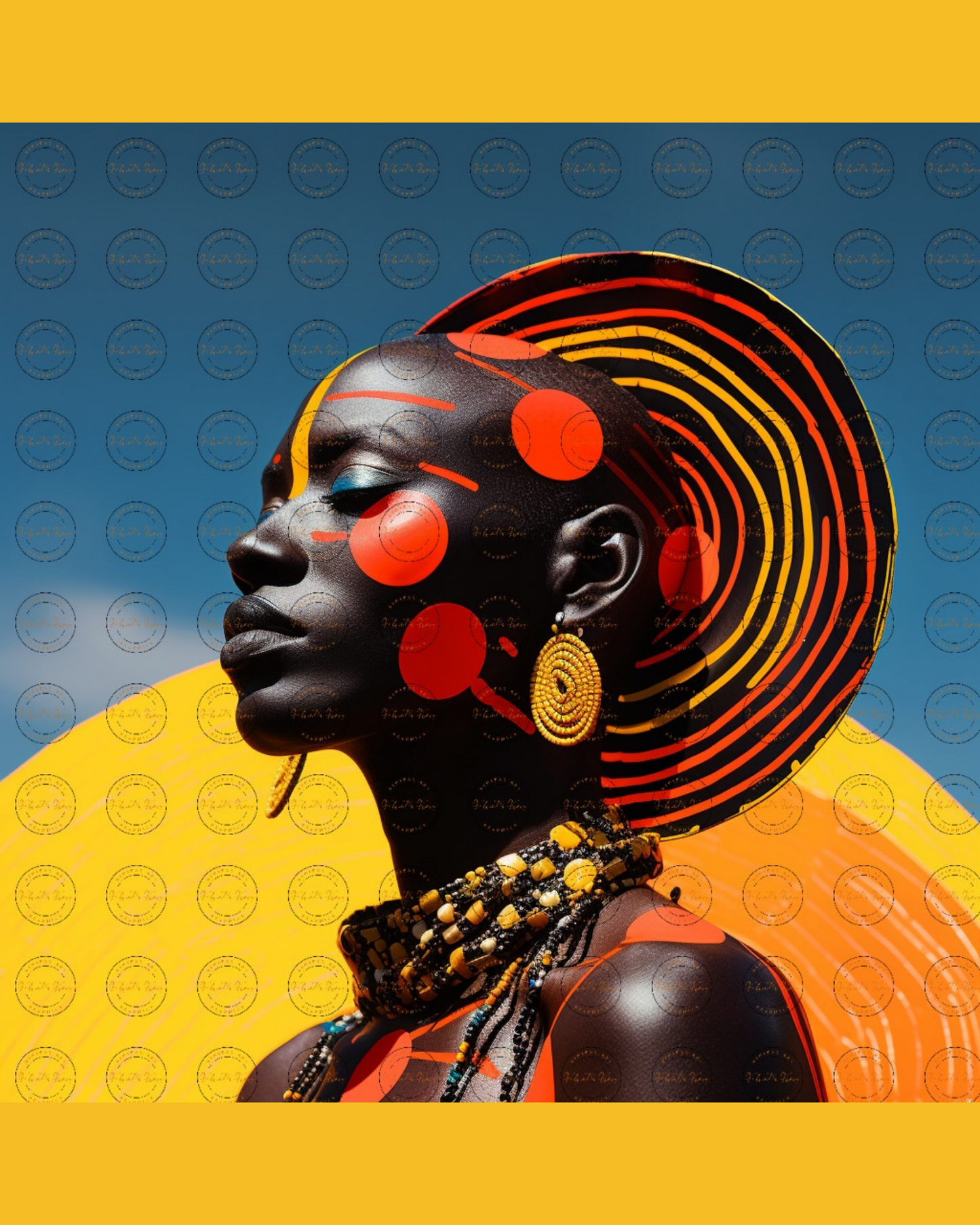 Black Girl Art – Female Digital Prints - Velvet's View – Velvet's Chromatic Elegance