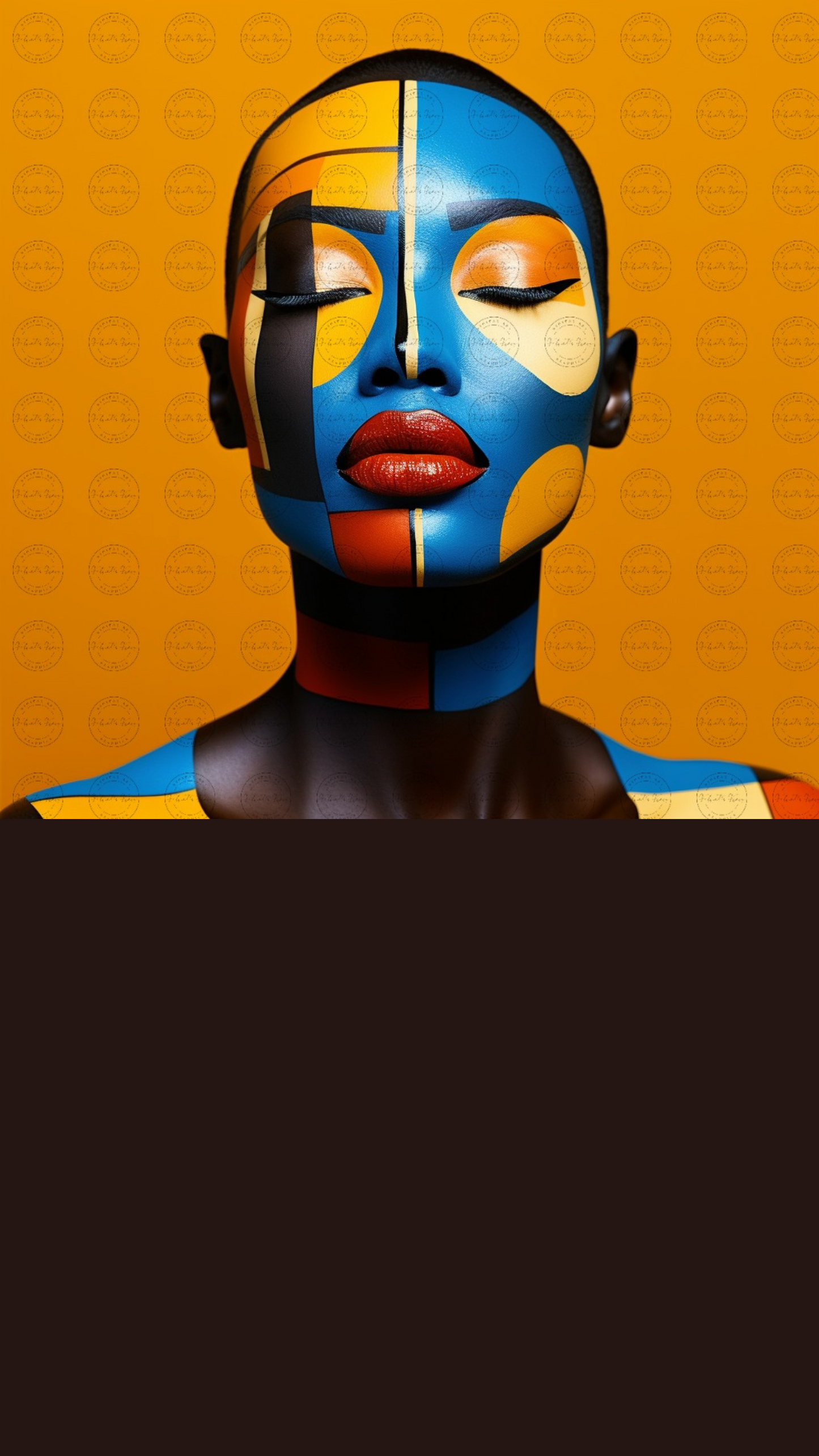 Black Girl Art – Female Digital Prints - Velvet's View – Spectrum Silhouettes - The Abstract Faces Collection