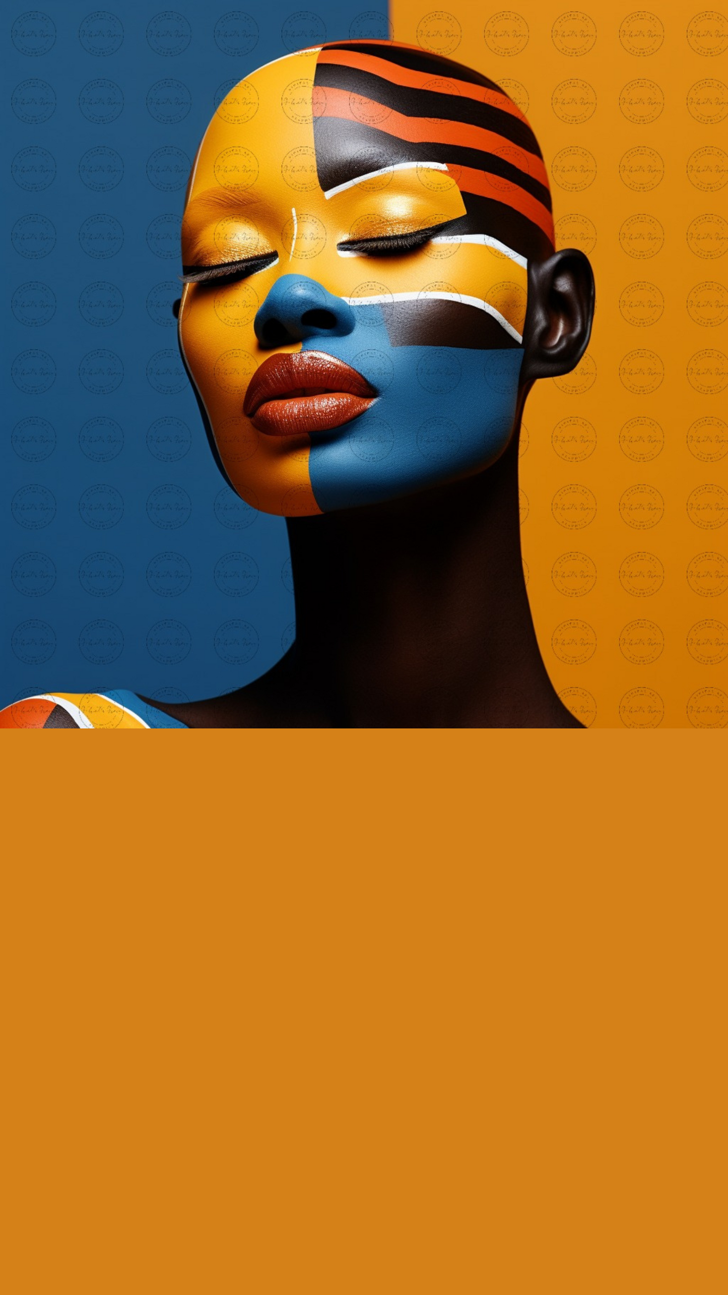 Black Girl Art – Female Digital Prints - Velvet's View – Spectrum Silhouettes - The Abstract Faces Collection