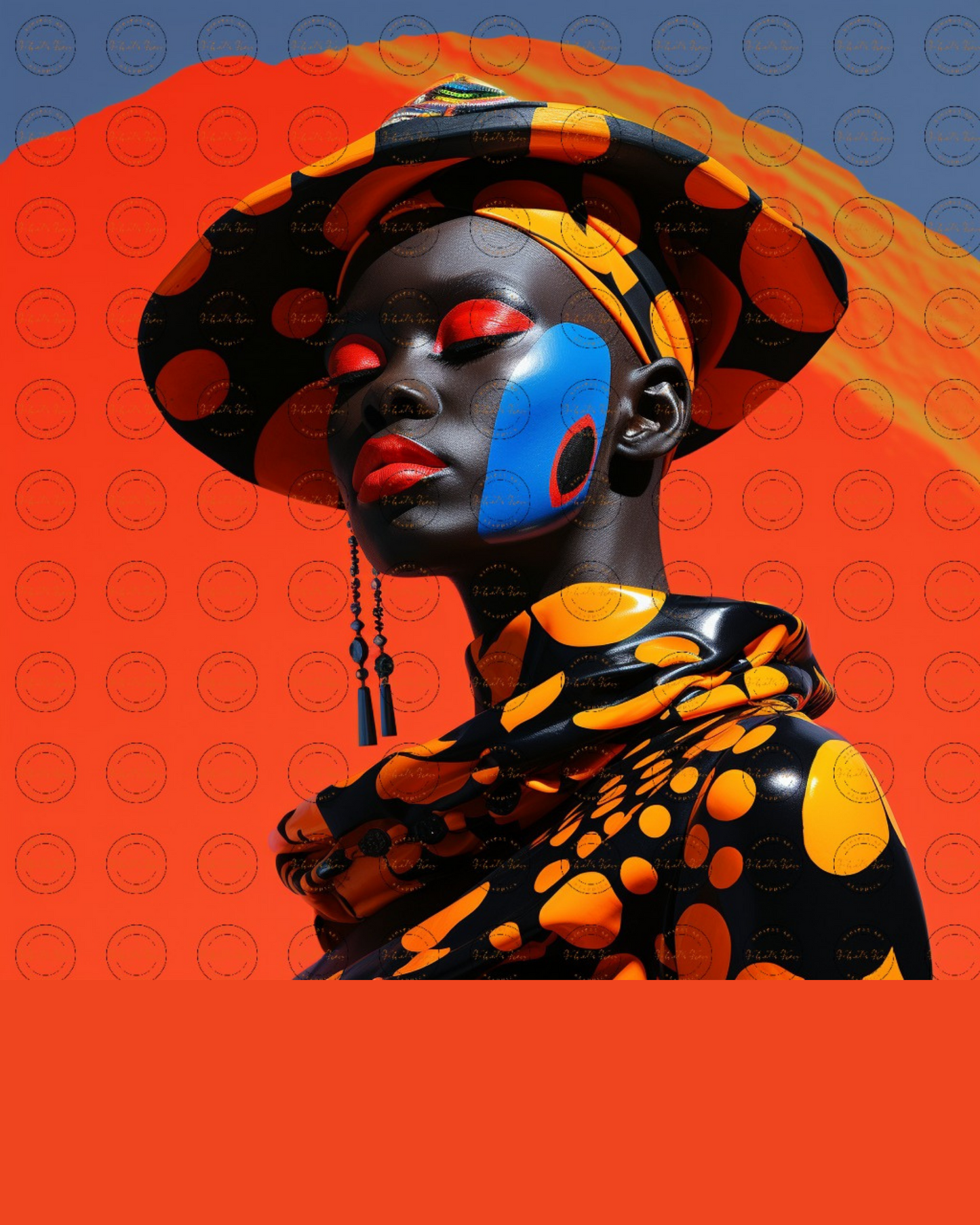 Black Girl Art – Female Digital Prints - Velvet's View – Velvet's Chromatic Elegance