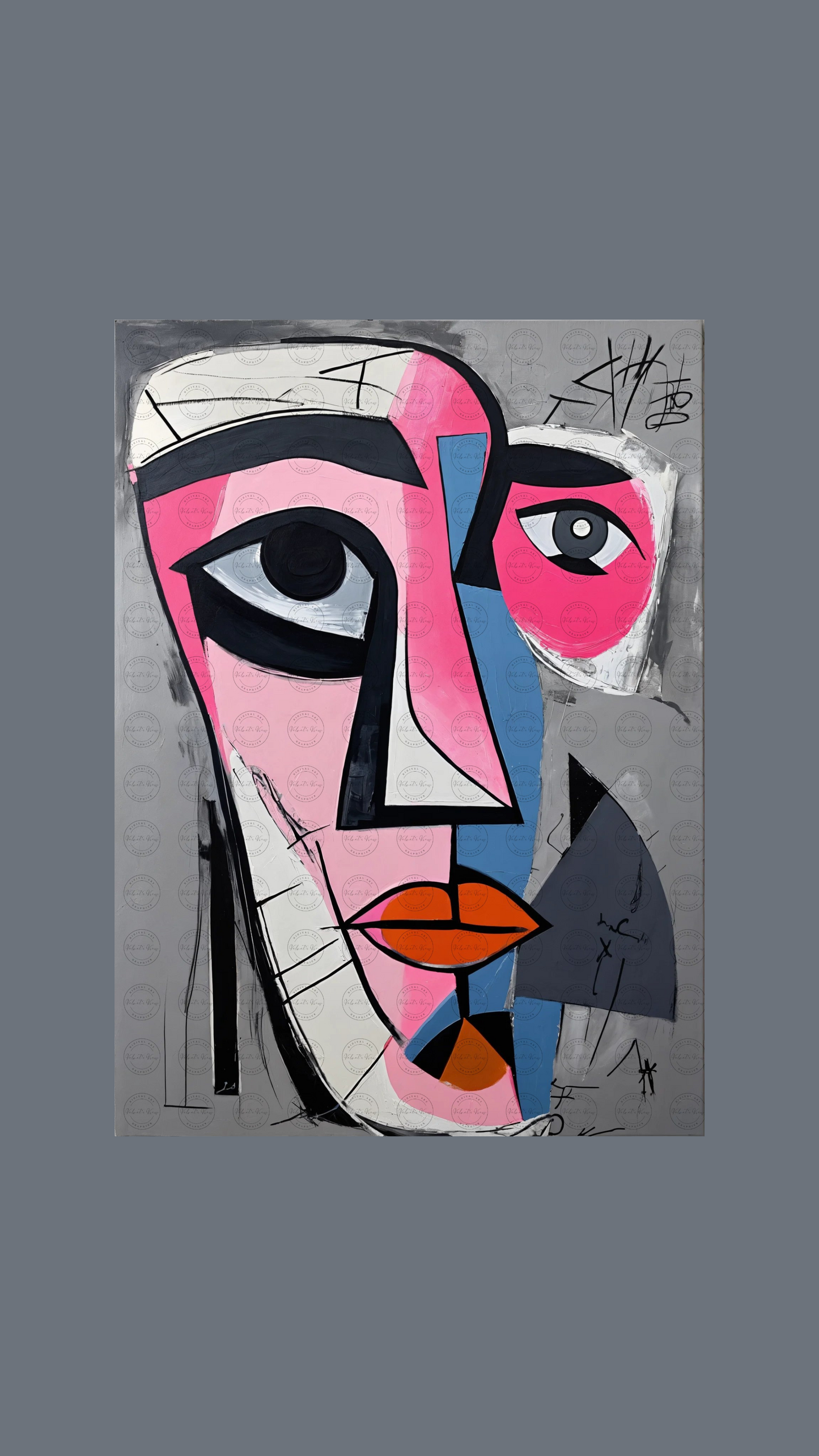 Digital Art -Cubist Impressions: Modern Echoes - #2014