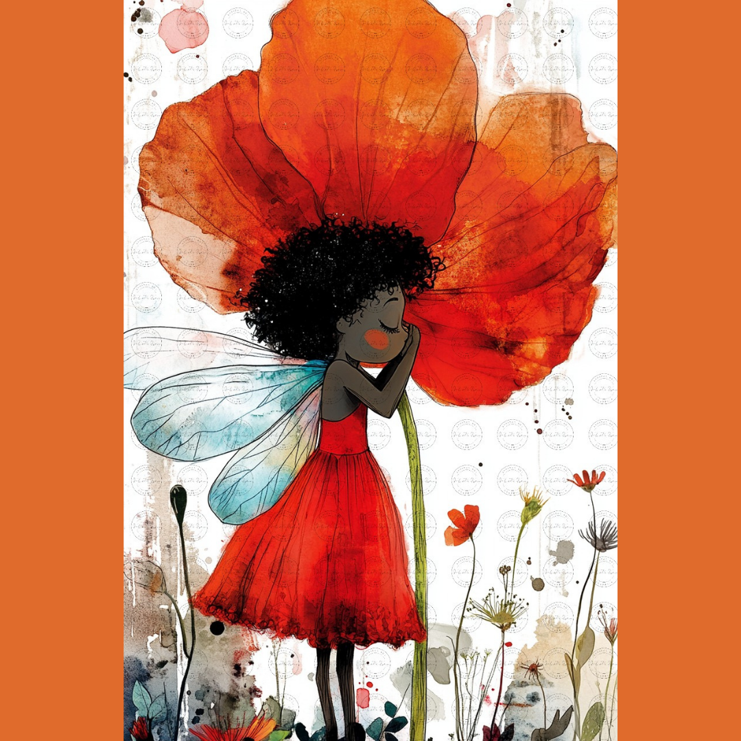 Black Girl Art - Velvet's View Digital Art : Blossom Fairy Whispers 225