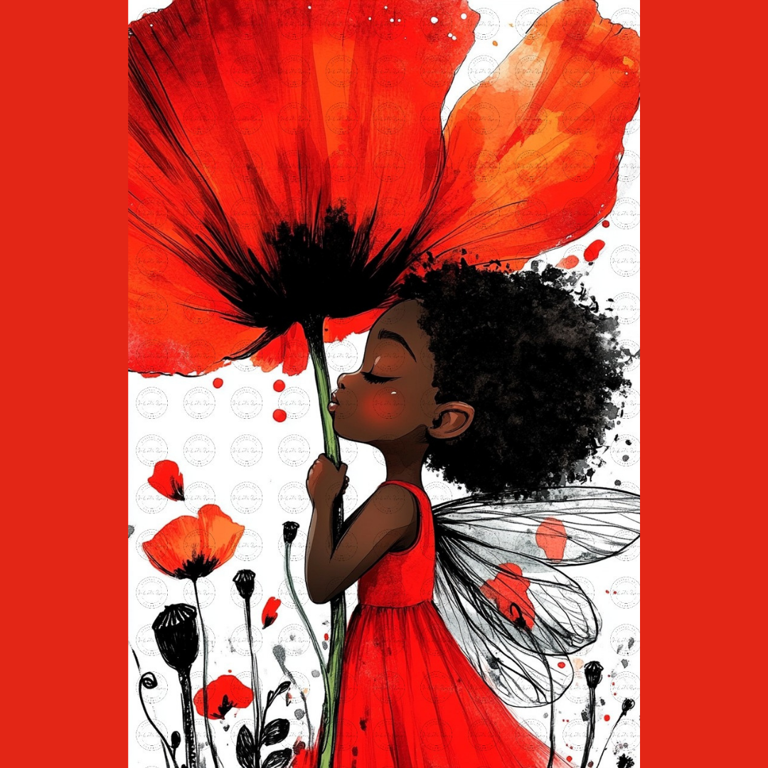 Black Girl Art - Velvet's View Digital Art : Blossom Fairy Whispers 221