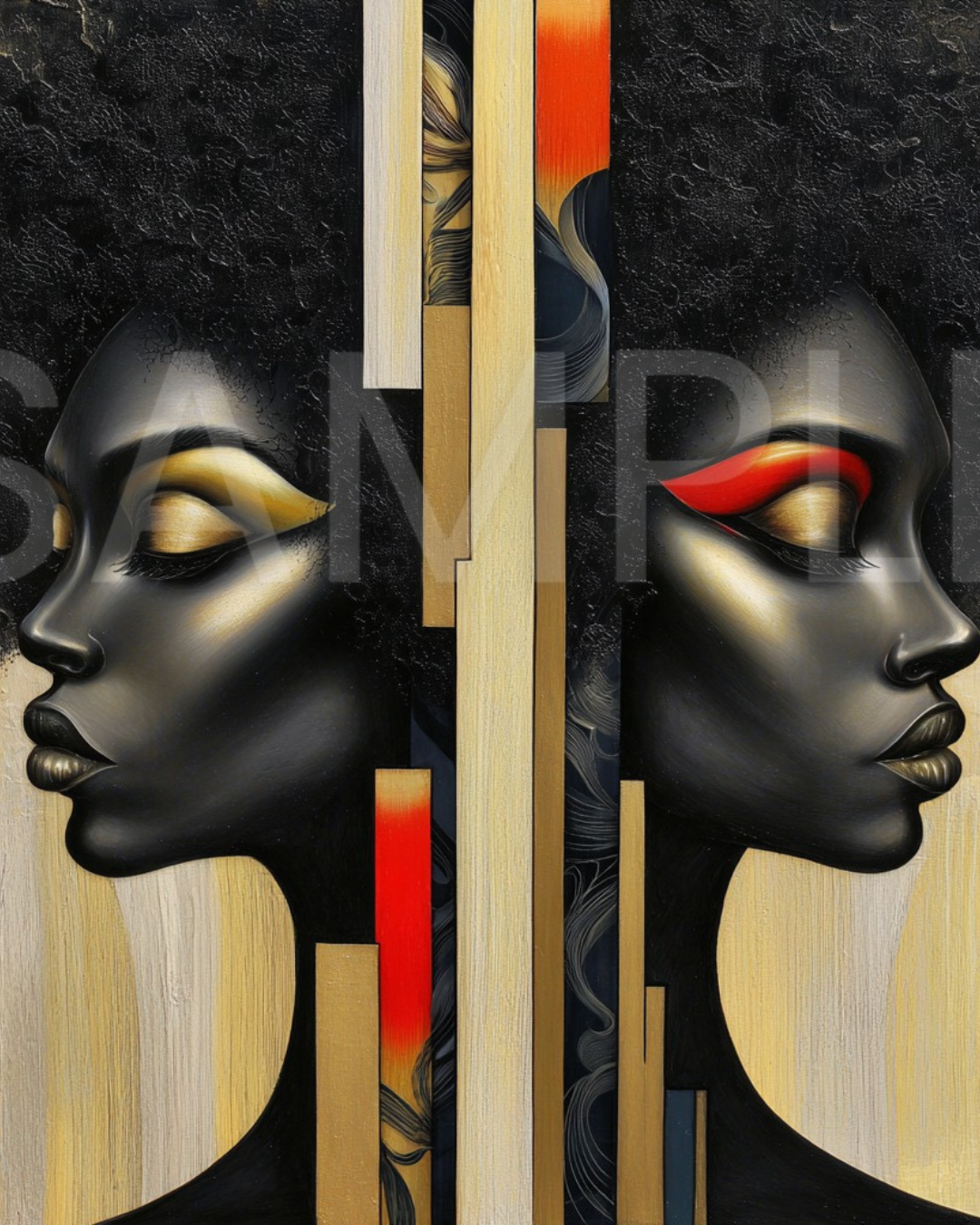Reflections in Gold: The Duality of Black Beauty- Velvet's View -025187