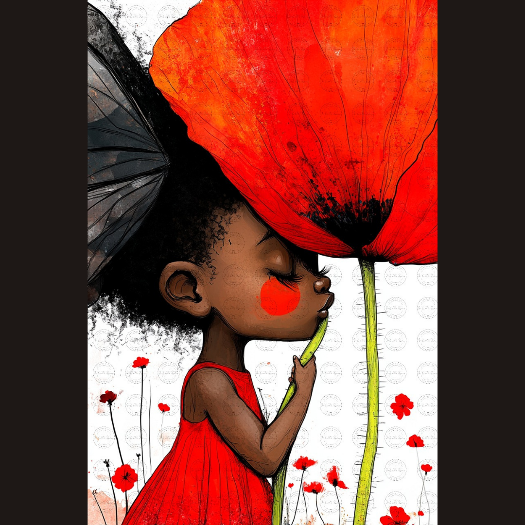 Black Girl Art - Velvet's View Digital Art : Blossom Fairy Whispers 220