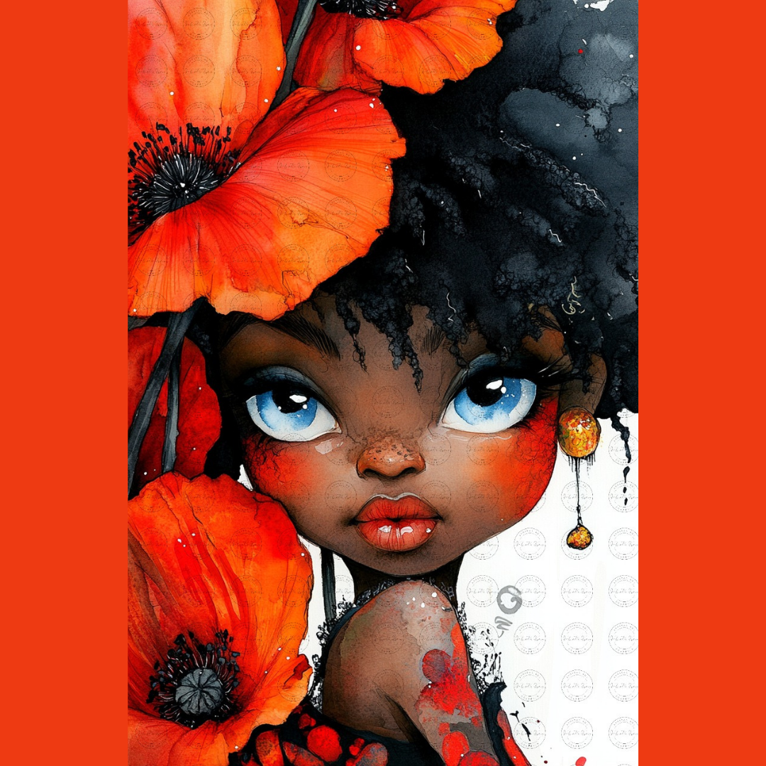 Black Girl Art - Velvet's View Digital Art : Blossom Fairy Whispers 219