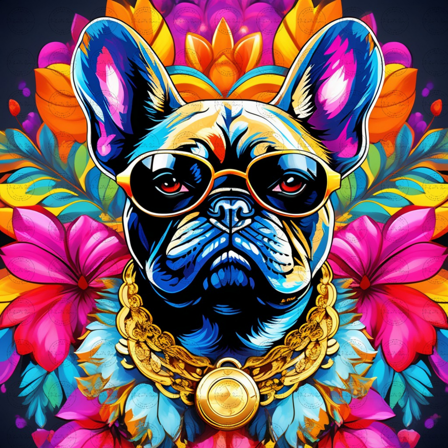 Digital Art - Vibrant Canine Elegance - #2014