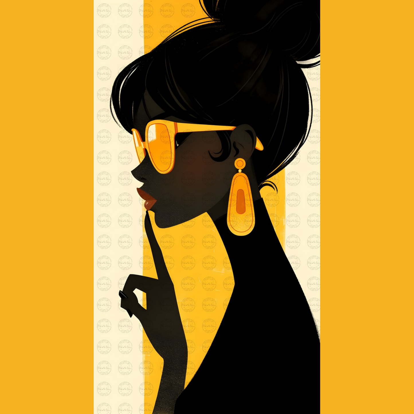 Digital Art - Silhouettes of Style: The Chic Series - #2011