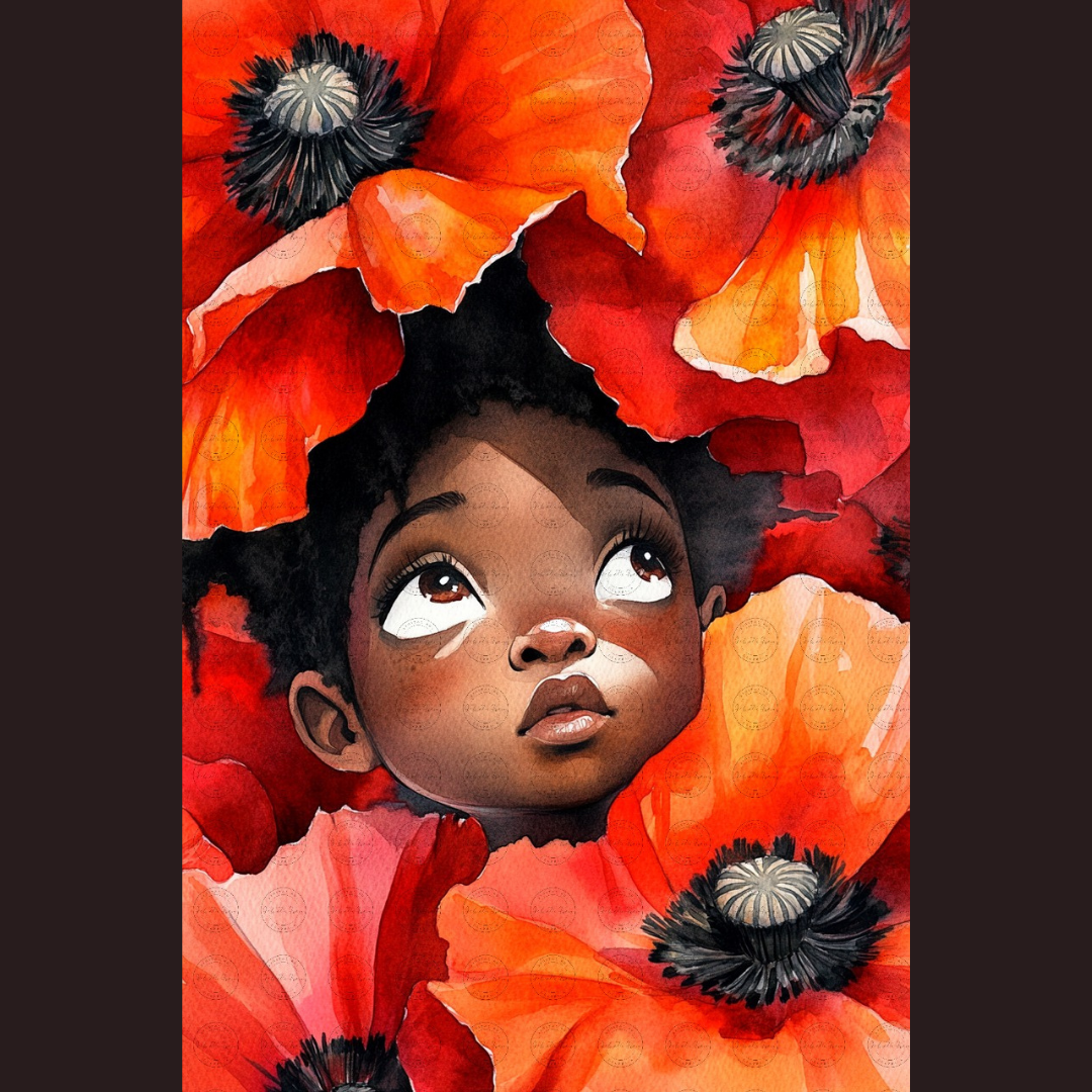 Black Girl Art - Velvet's View Digital Art : Blossom Fairy Whispers 218
