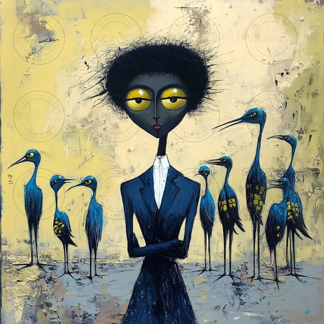 Black Girl Art - Velvets View Digital Art - Birds of Whimsy Collection 621