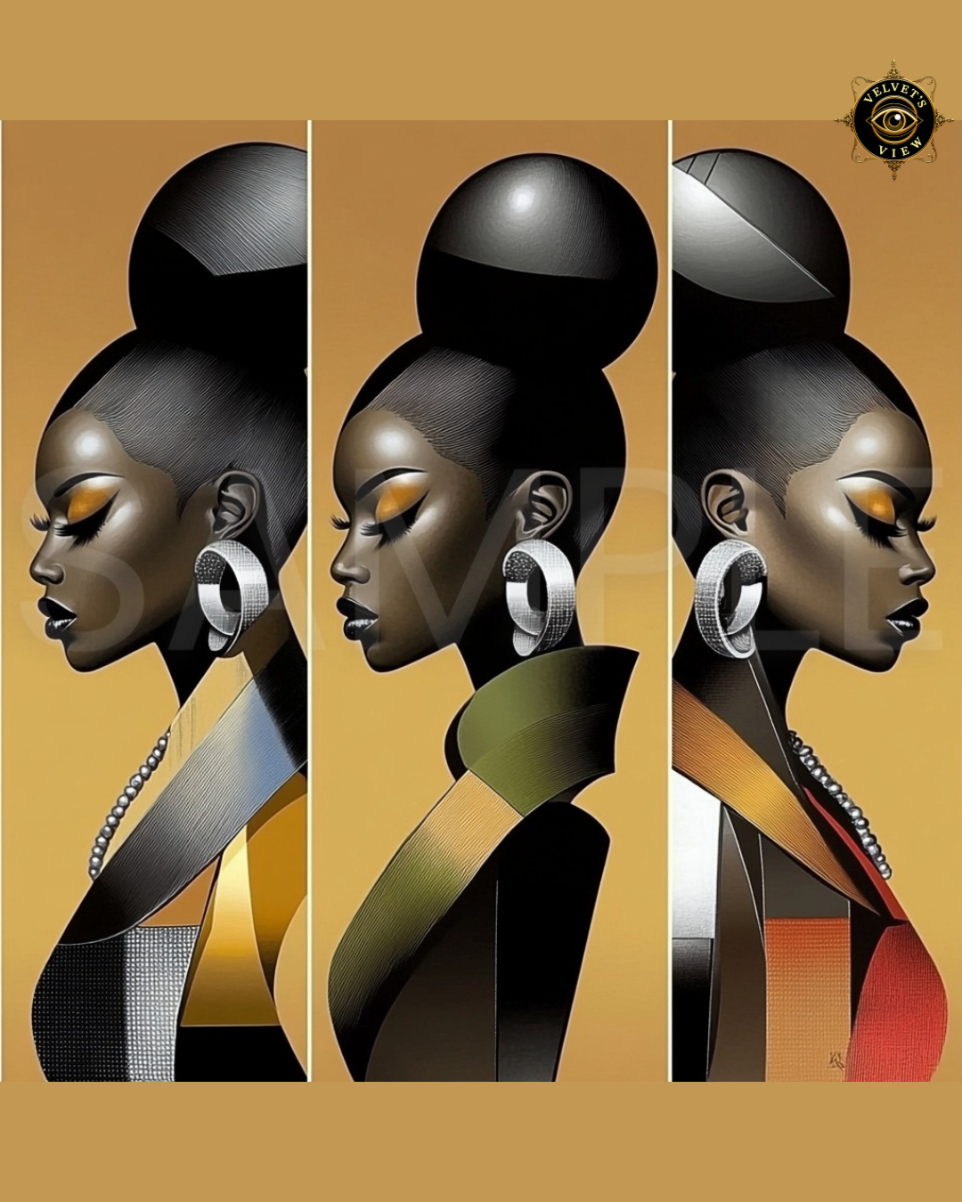 Ethereal Essence: Stunning Black Girl Art Prints for Empowerment and Elegance 1005