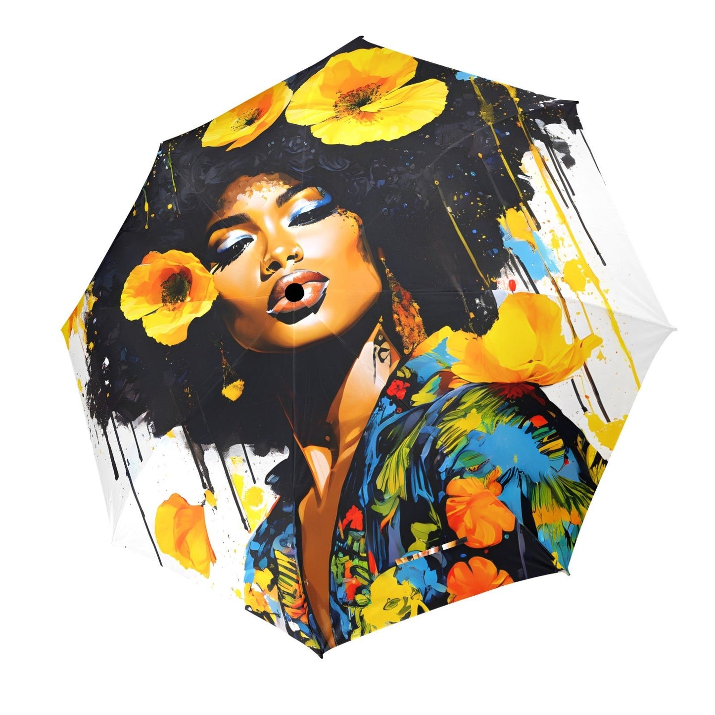 Bold Elegance: The Poppy Collection - Semi-Automatic Foldable Umbrella (Model U12) - #2015