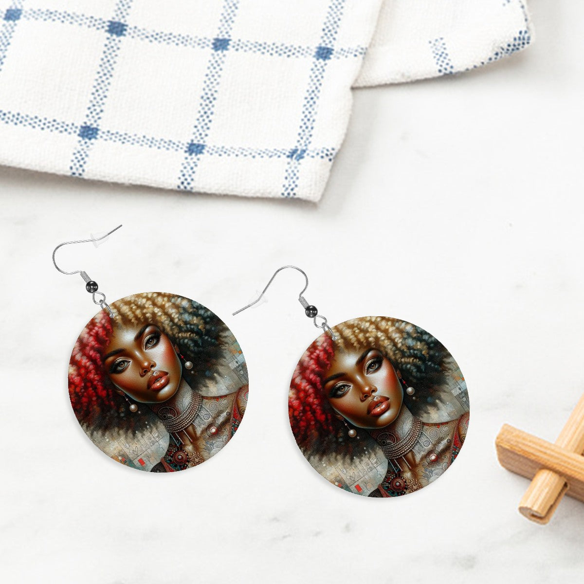Leather Round Earrings - Velvet's View