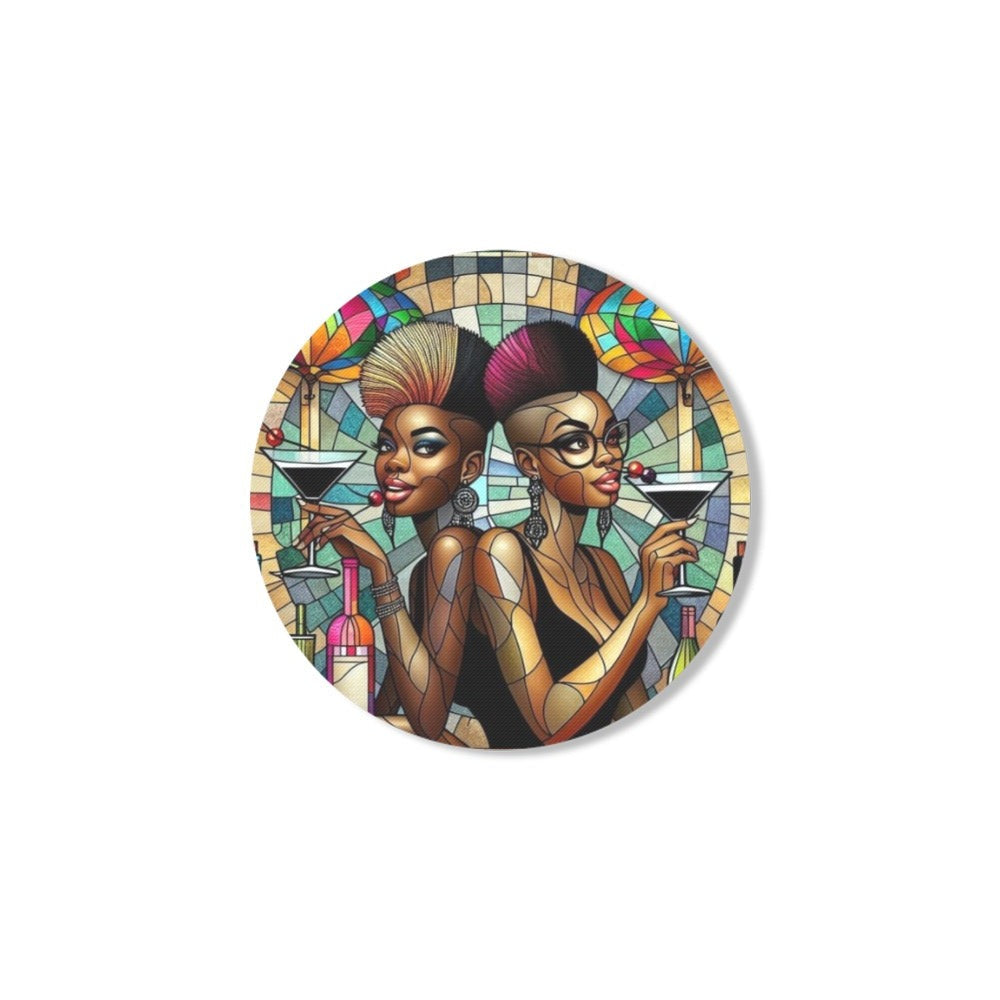 Round Coaster Set - Velvet's View - Sip & Savor - Exquisite Elegance Coaster Collection
