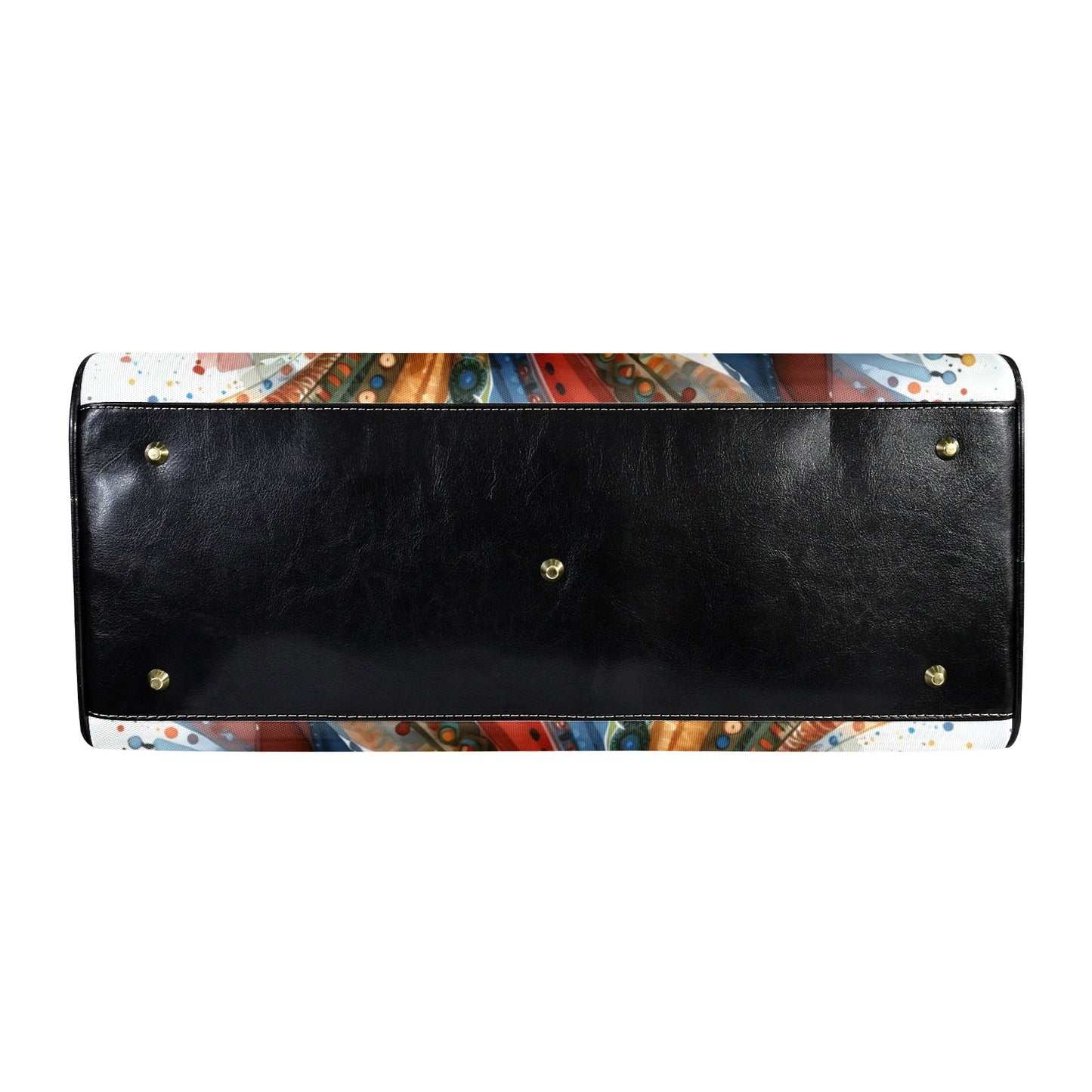 Bohemian Elegance: A Celebration of Color and Culture Collection - Large Capacity Travel Bag-Small (Black Short Patch) - #2012