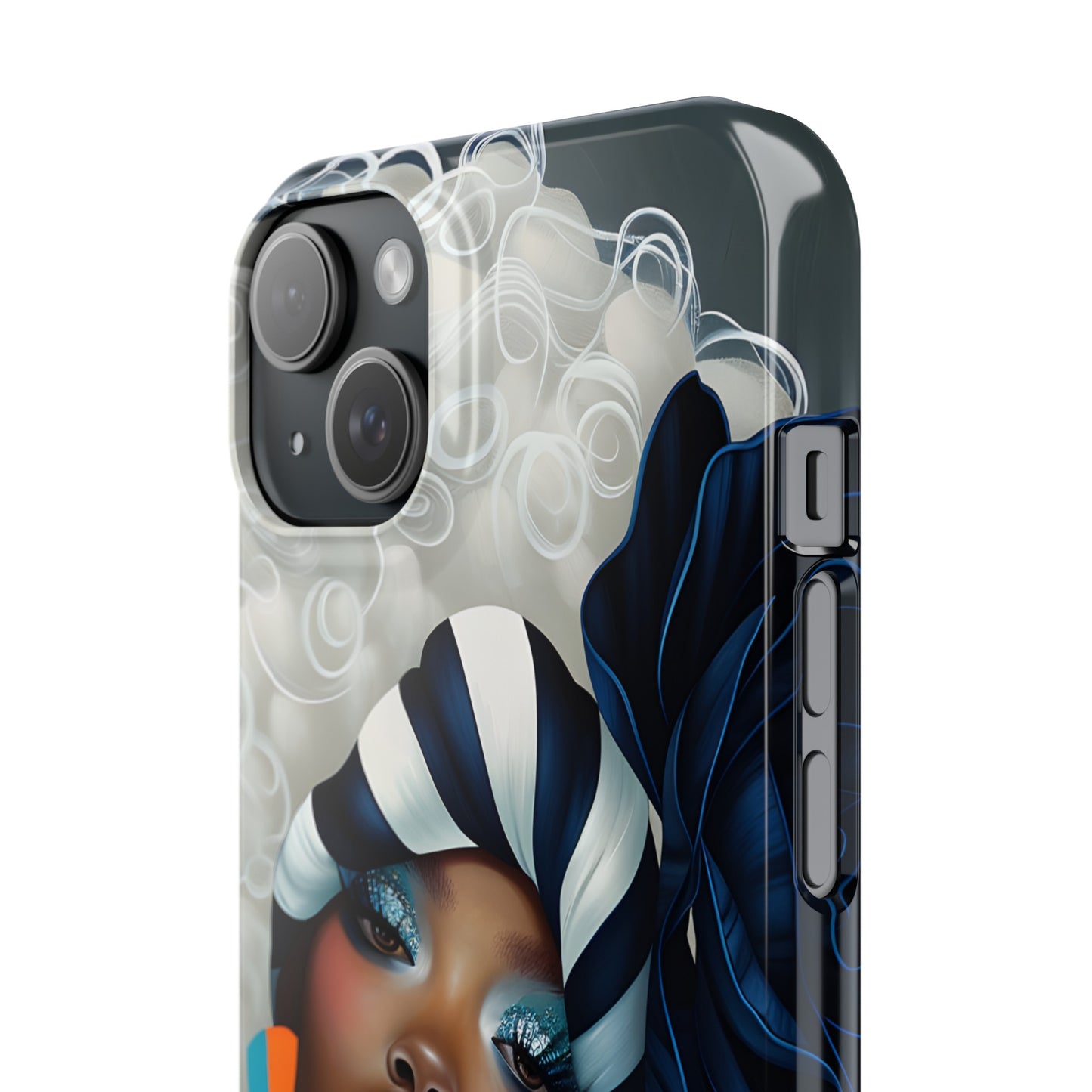 Slim Phone Cases - Black Girl Art - Velvet's View - Ethereal Vibrance