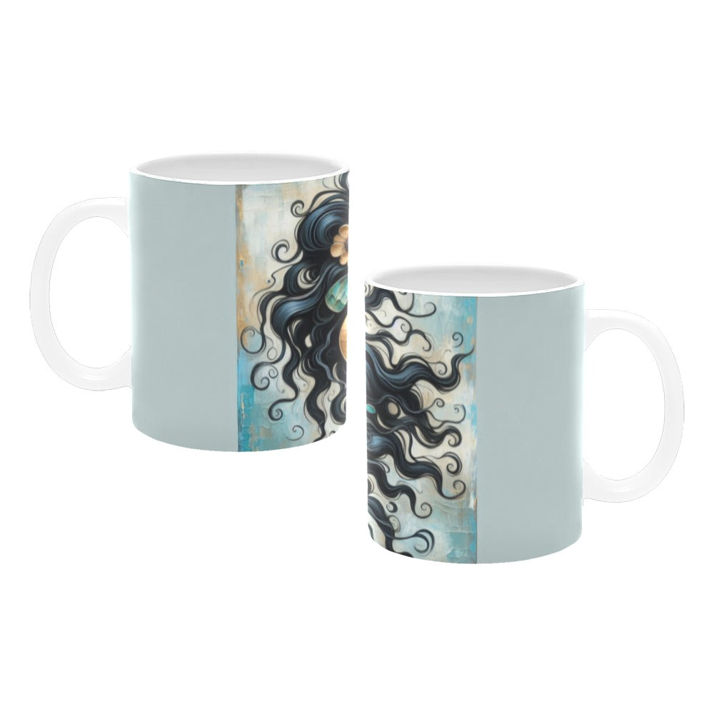 Bold & Beautiful: Afrocentric Digital Art Collection - White Mug(11OZ) - #2012